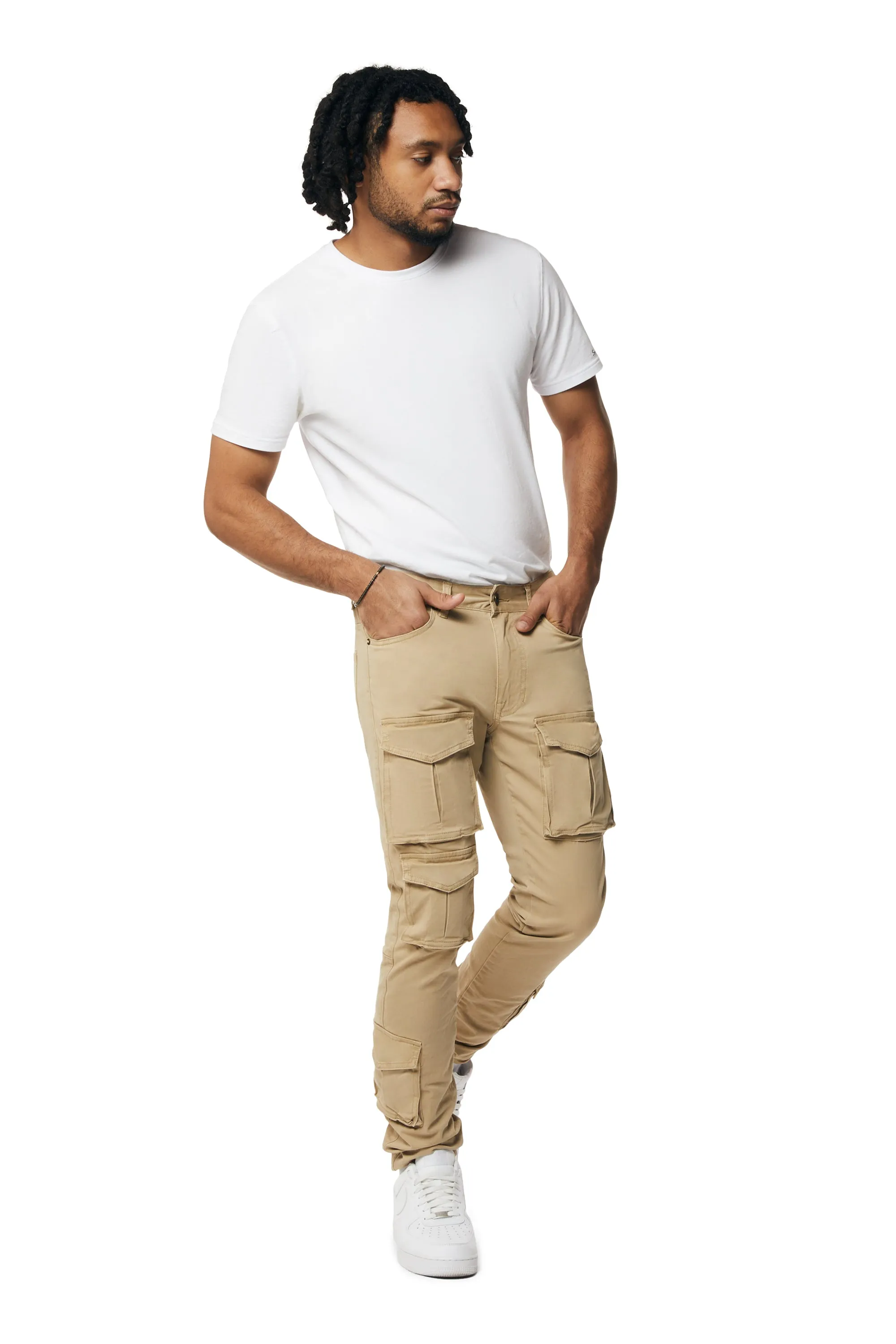 10 Pocket Slim Twill Pants - Khaki