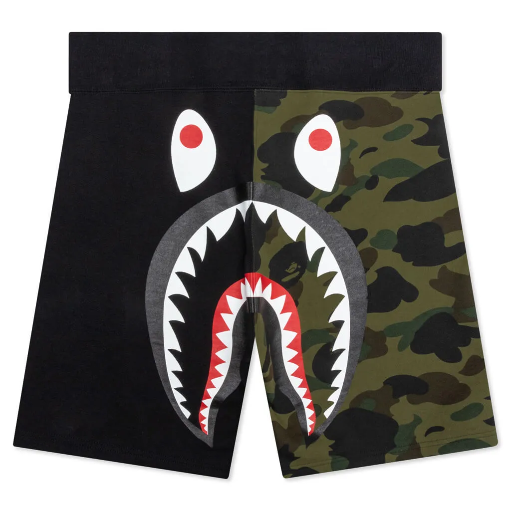 1st Camo Back Shark Sweat Shorts - Green