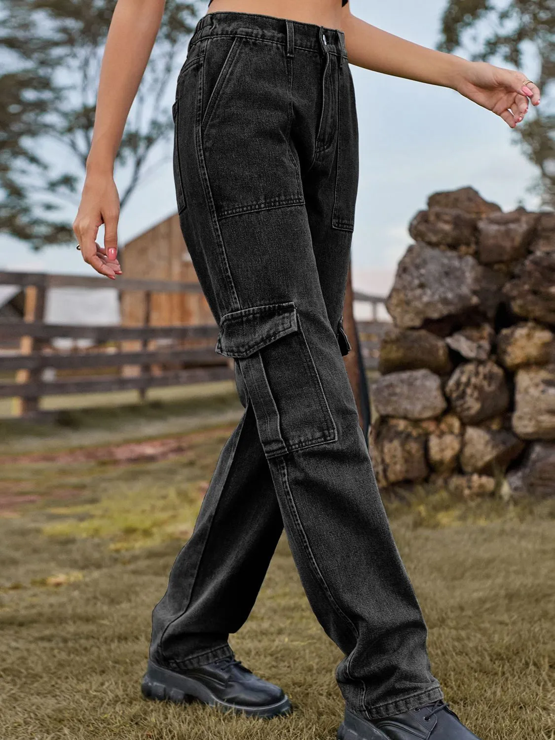 3 Classy High Waist Cargo Jeans ( S - 2X )