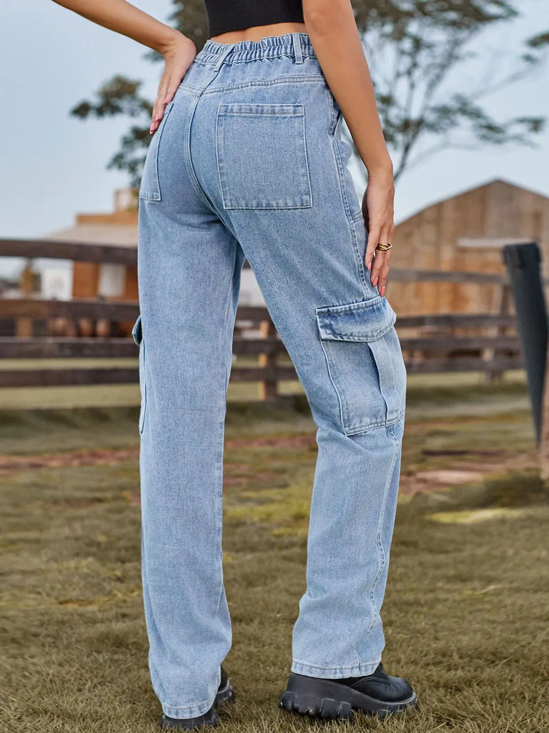 3 Classy High Waist Cargo Jeans ( S - 2X )