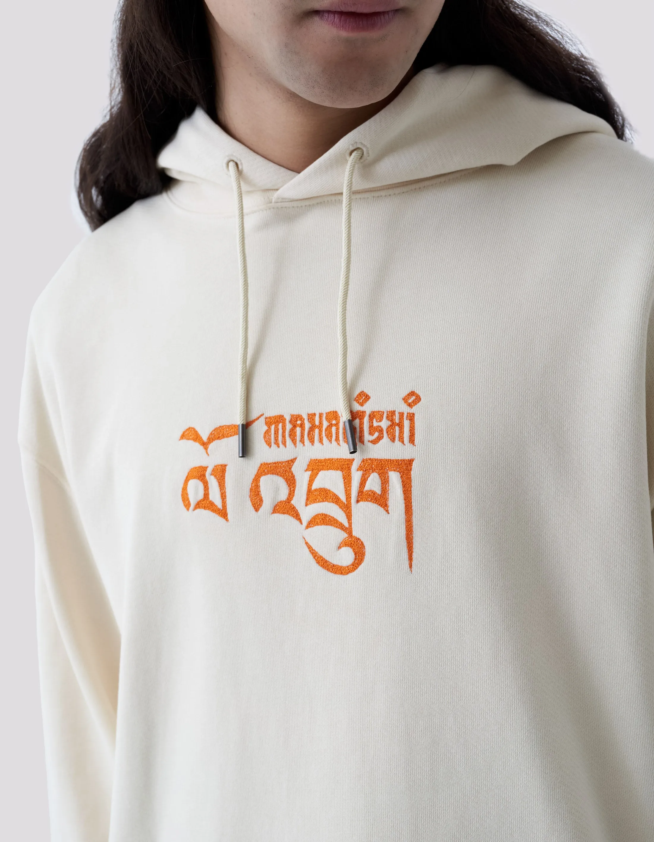 5016 Abundance Dragon Hooded Sweat Ecru