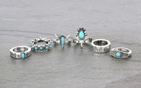 6 pc Western RING SET