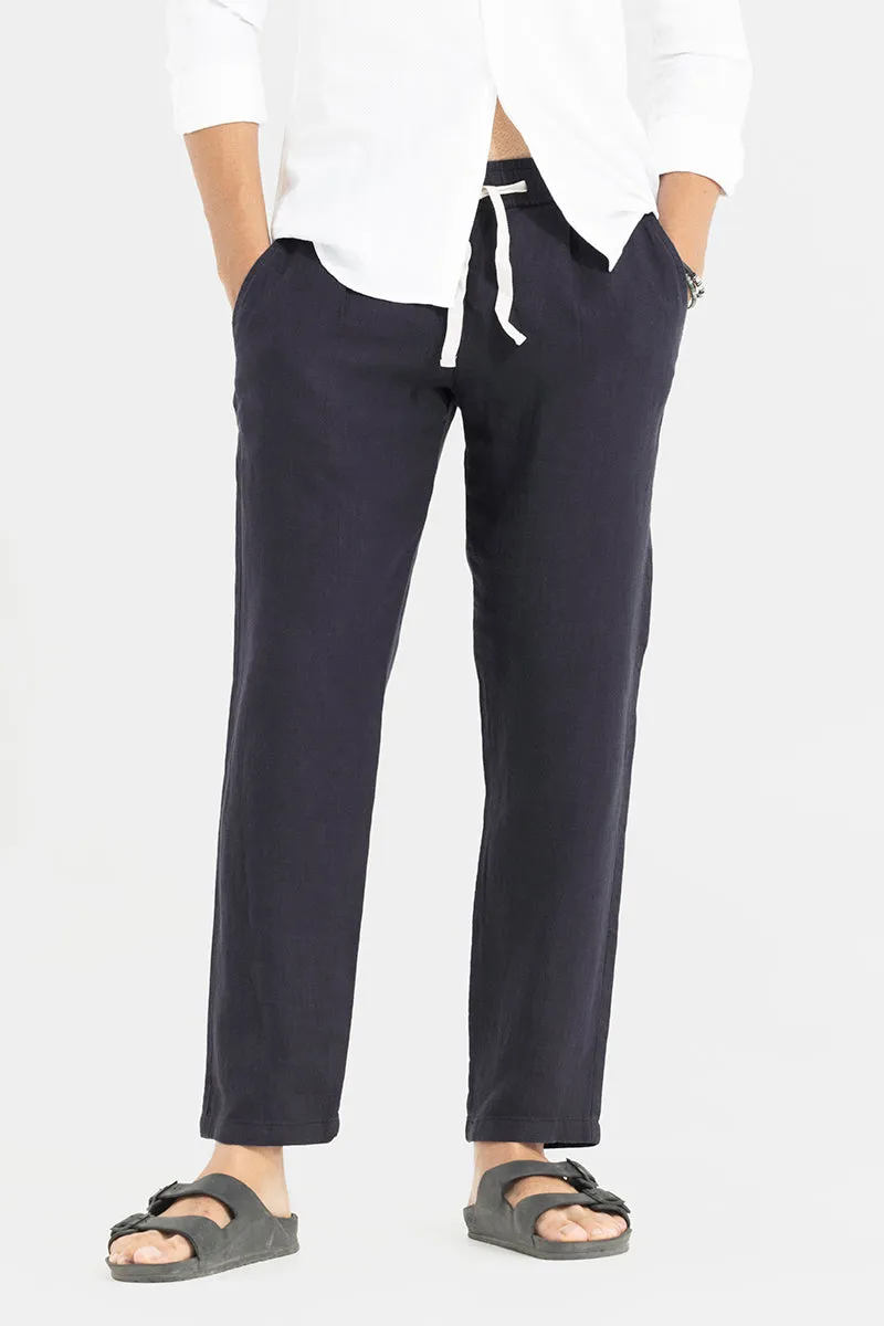 Ace Navy Linen Pant