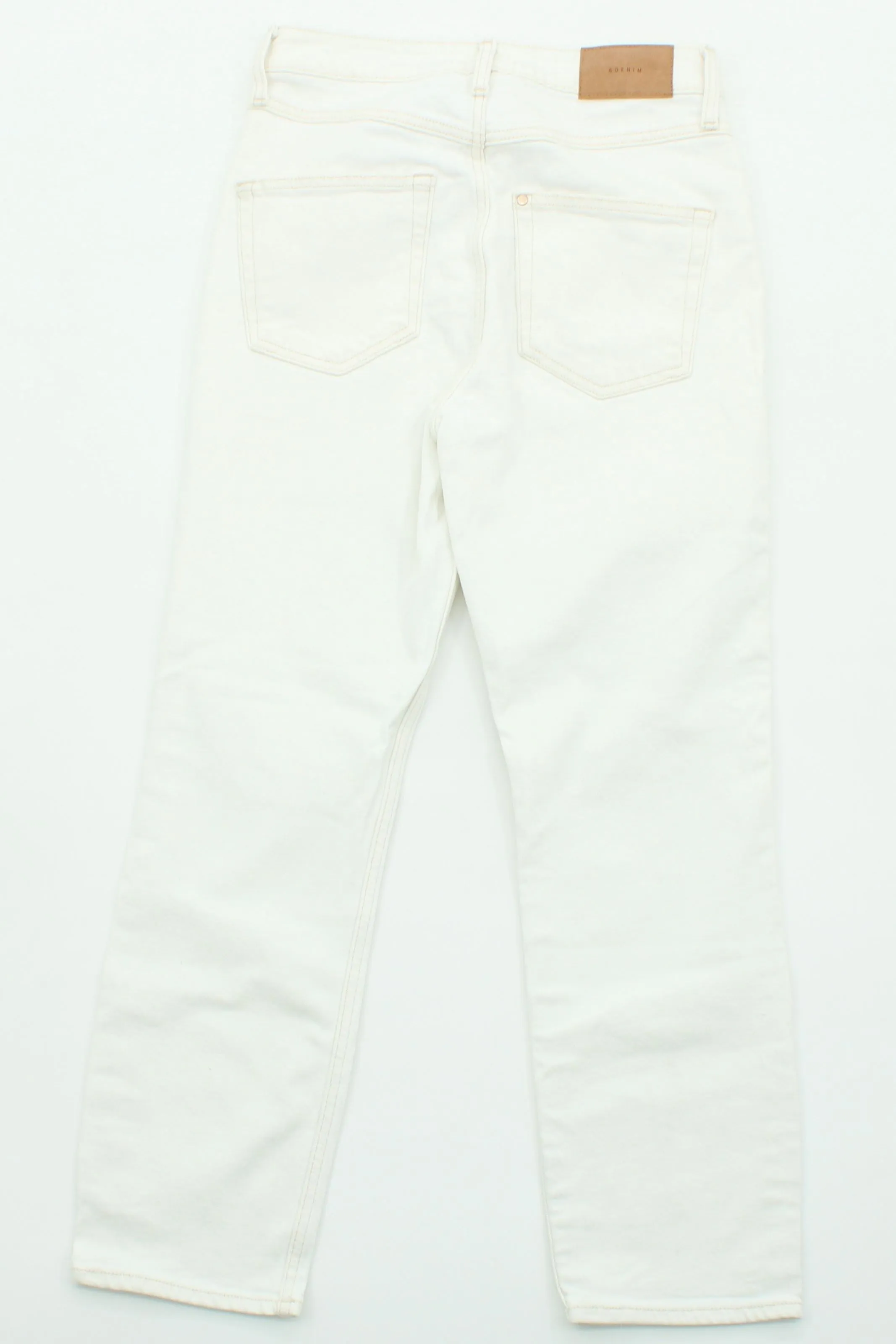 & Denim Women's Jeans UK 8 White 100% Cotton