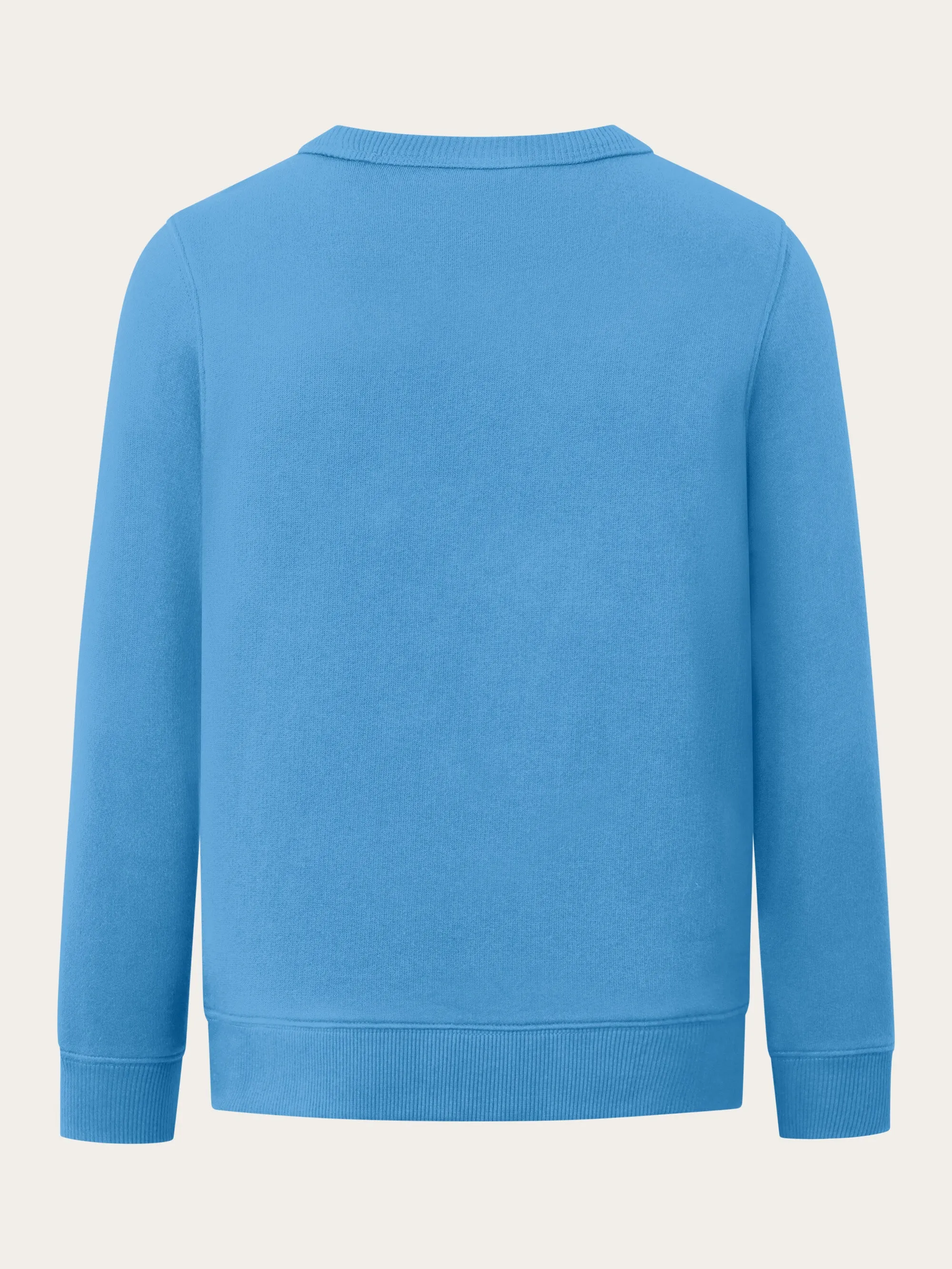 Badge crew neck sweat - Azure Blue