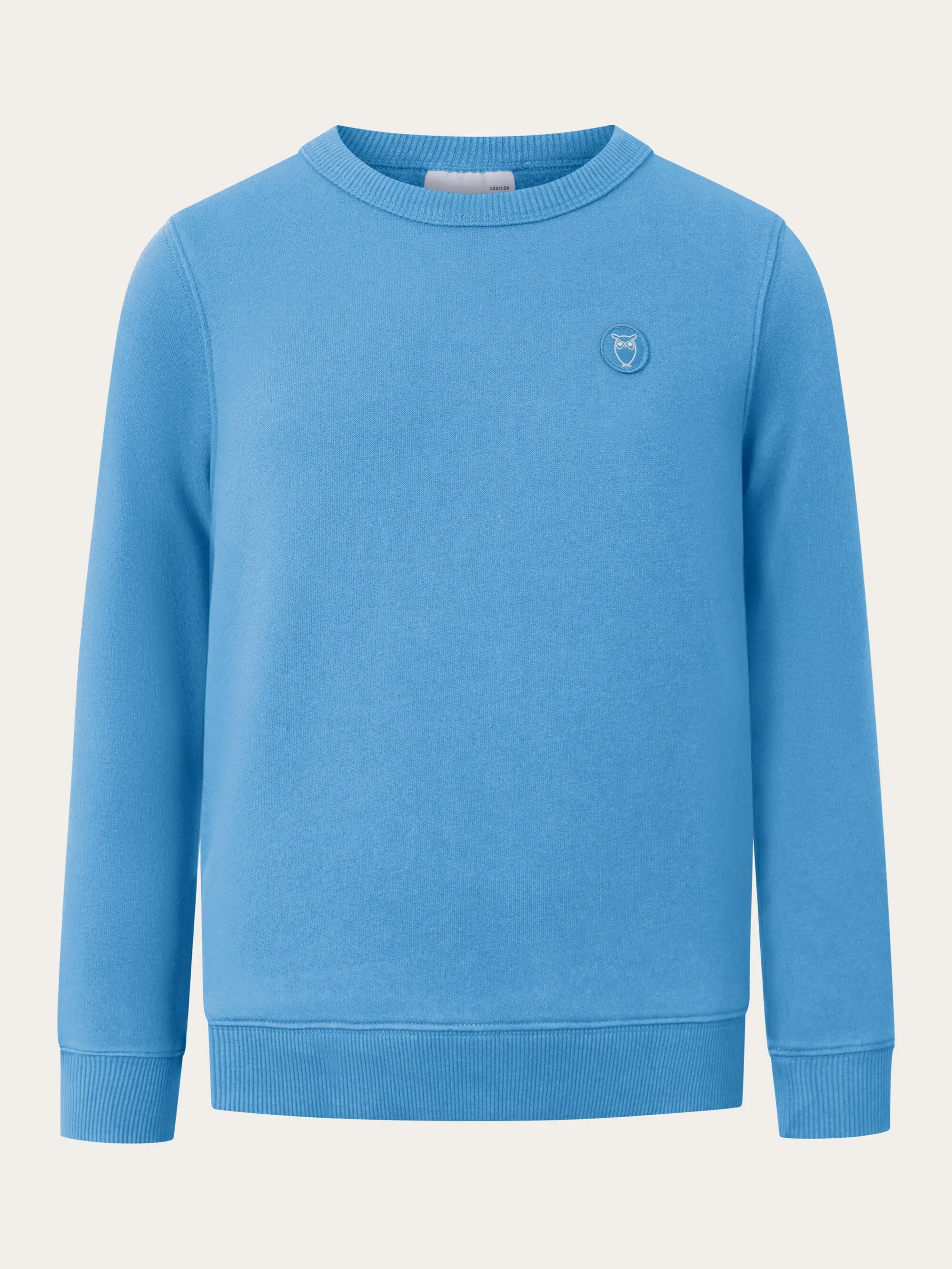 Badge crew neck sweat - Azure Blue