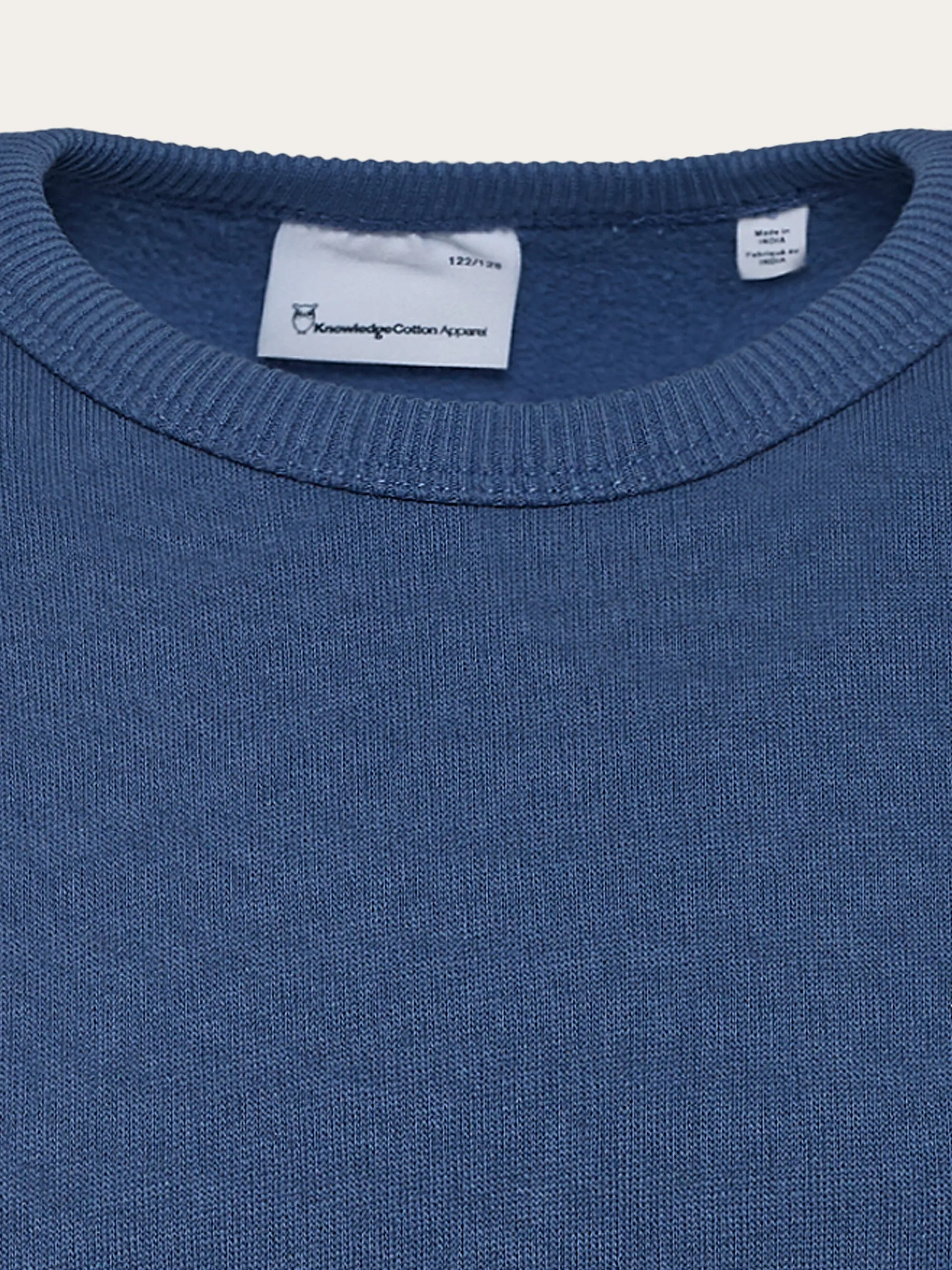 Badge crew neck sweat - Moonlight Blue