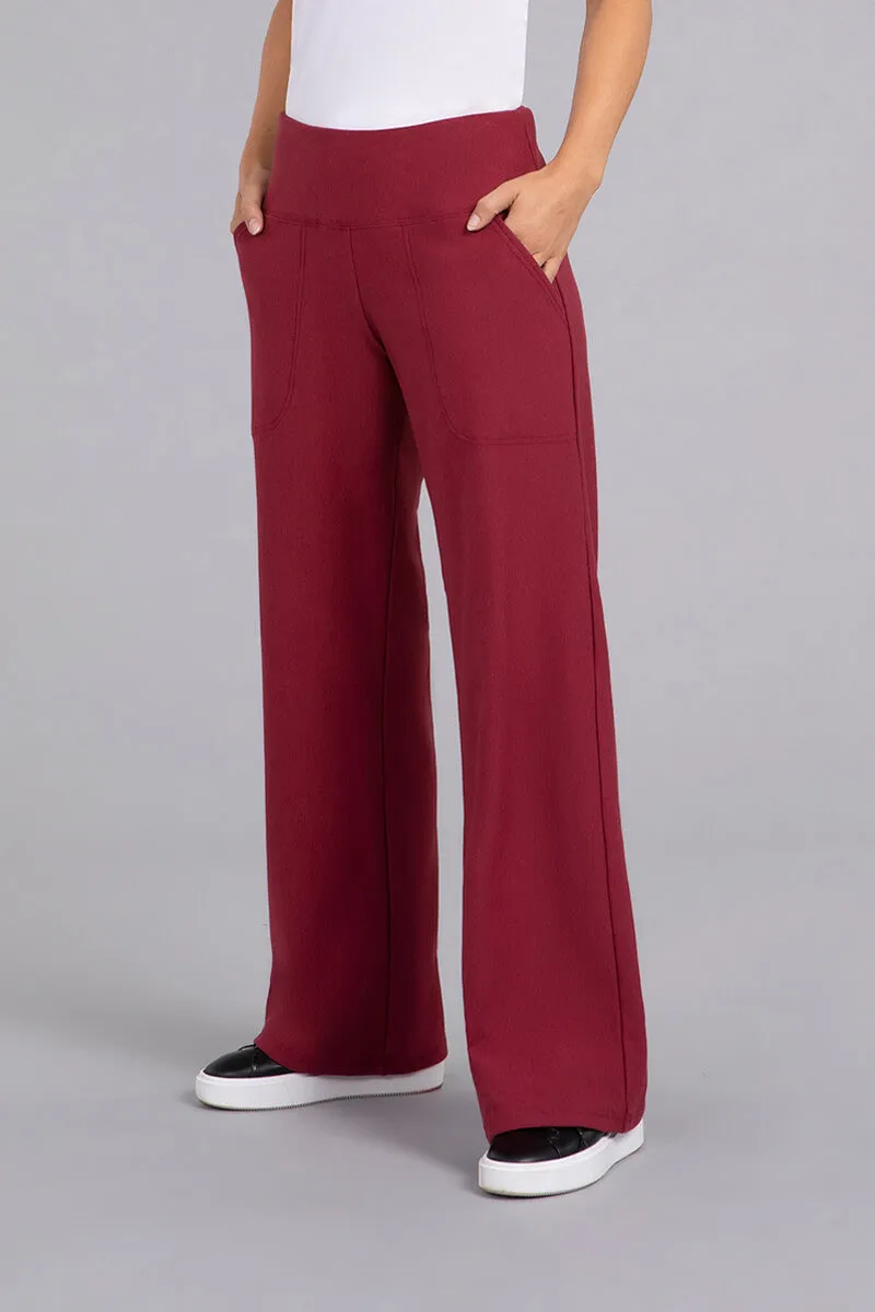 Bamboo Fleece Straight Leg Pant | Cherry