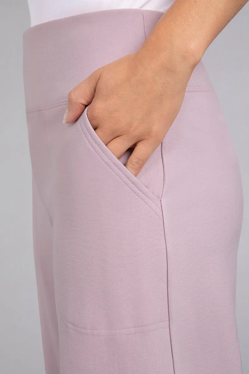 Bamboo Fleece Straight Leg Pant | Lilac