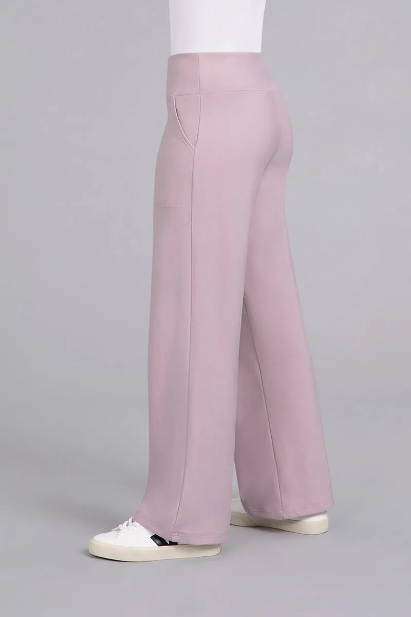 Bamboo Fleece Straight Leg Pant | Lilac