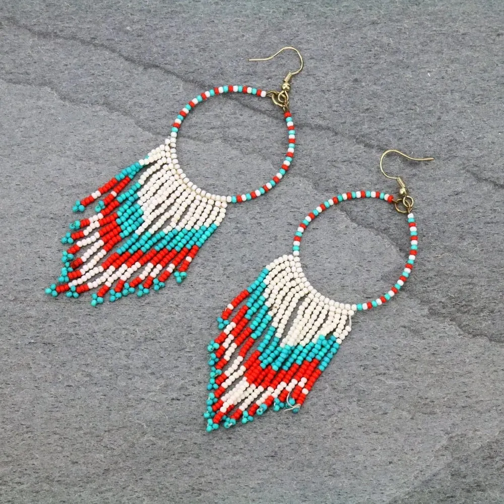 Beaded Western Navajo earrings