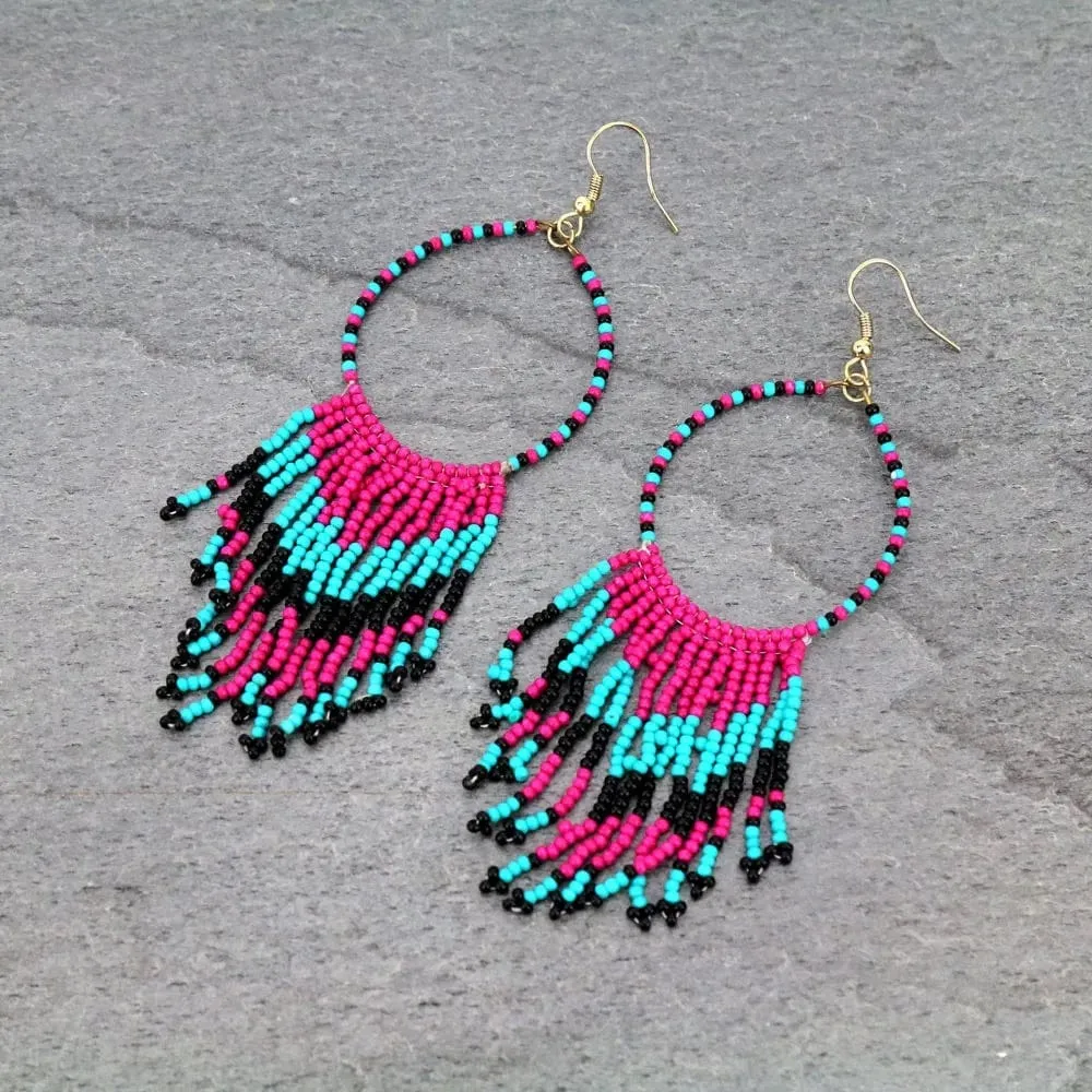 Beaded Western Navajo earrings