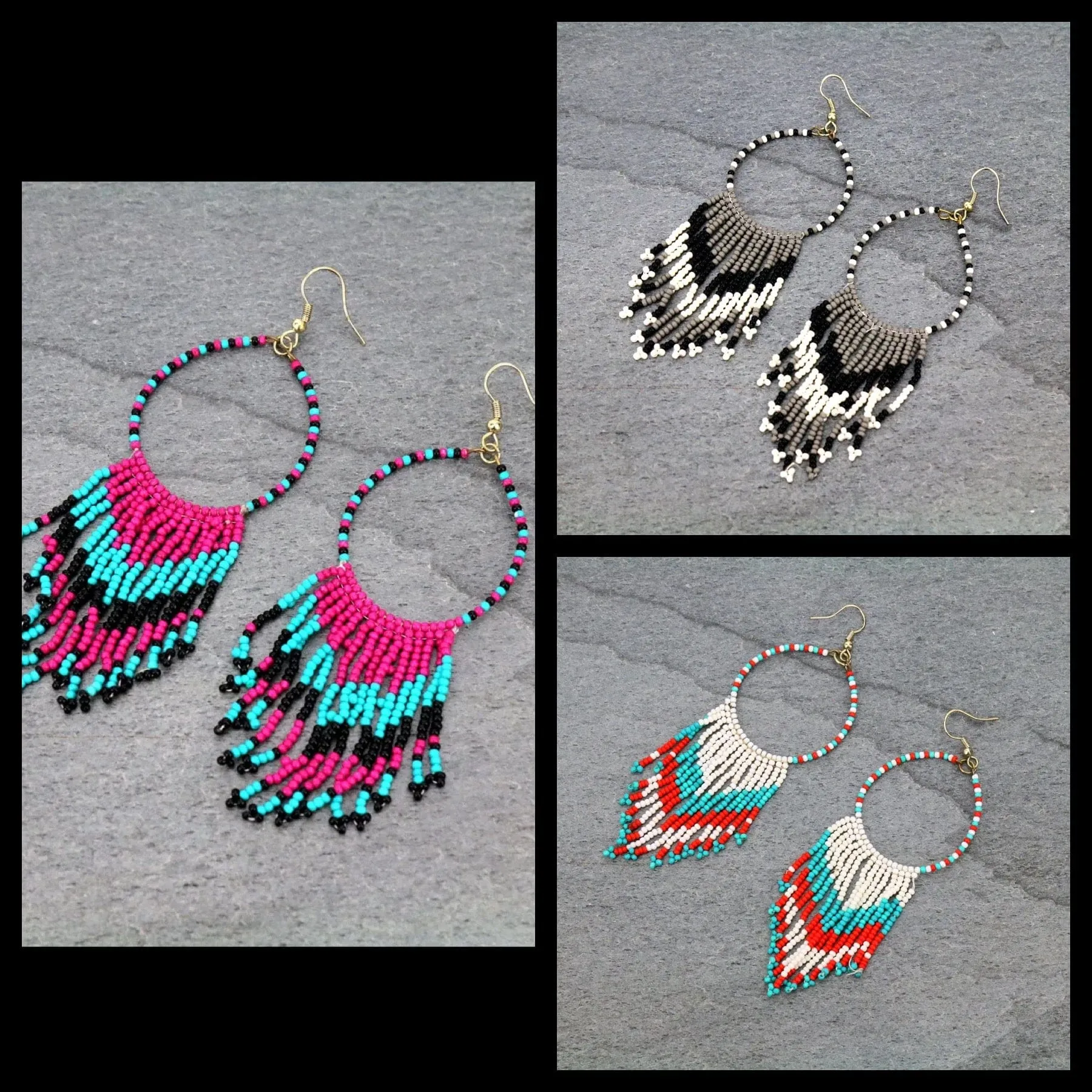 Beaded Western Navajo earrings