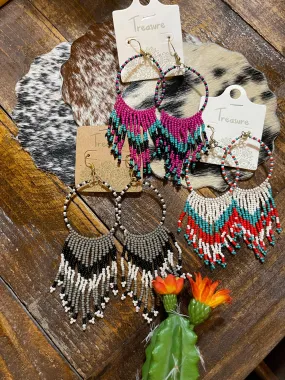 Beaded Western Navajo earrings