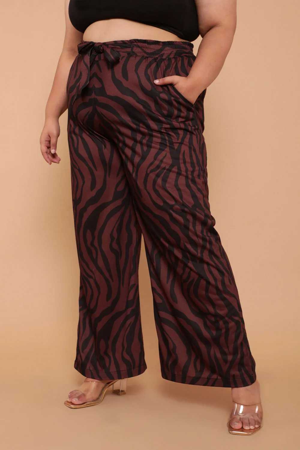 Bronze Tiger High Waist Pants