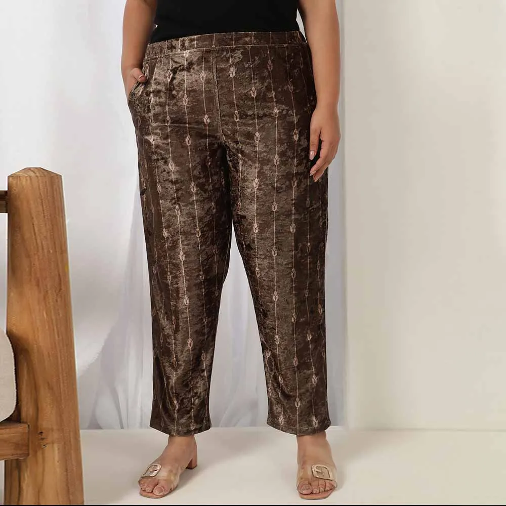 Brown Velvet Pant