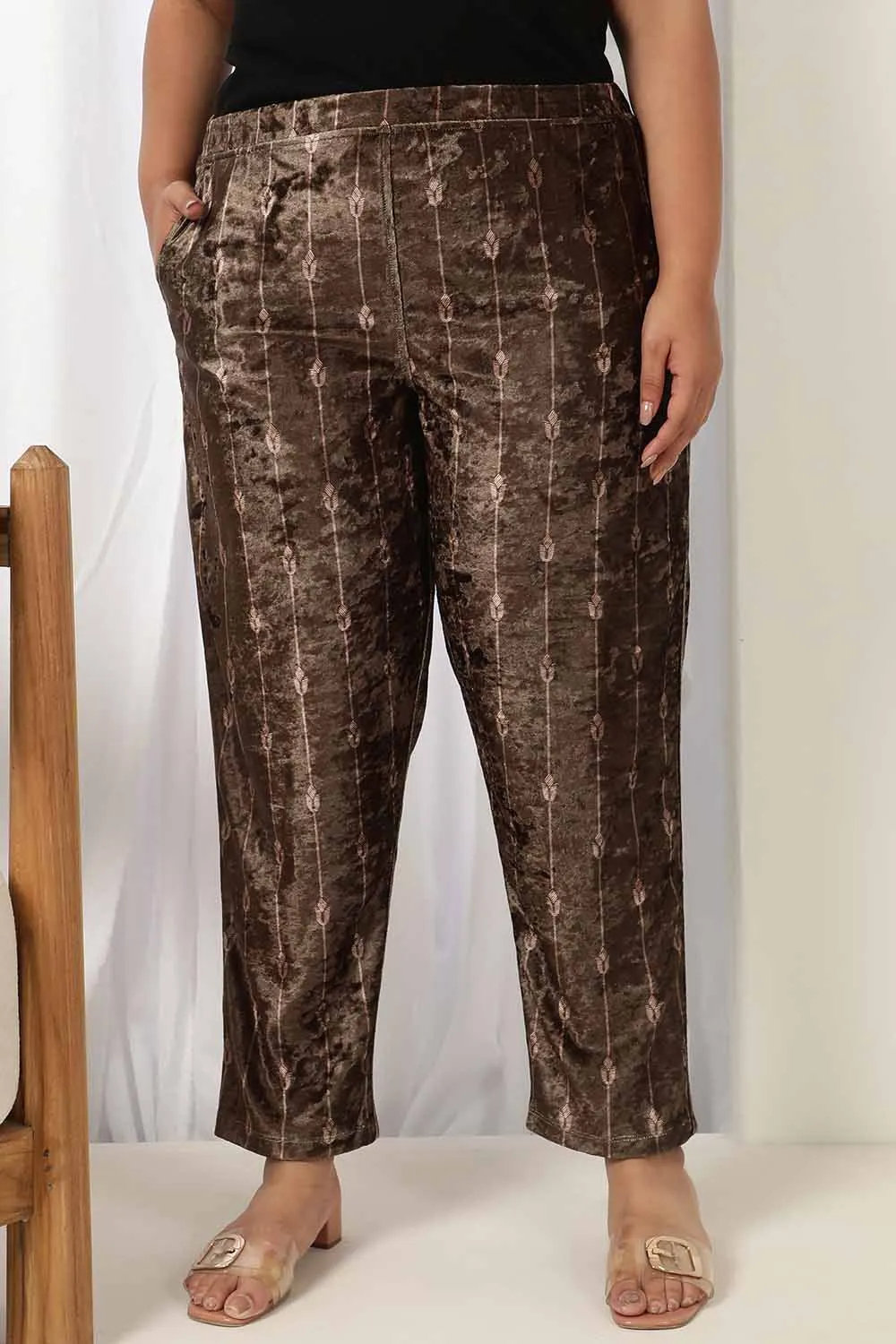 Brown Velvet Pant