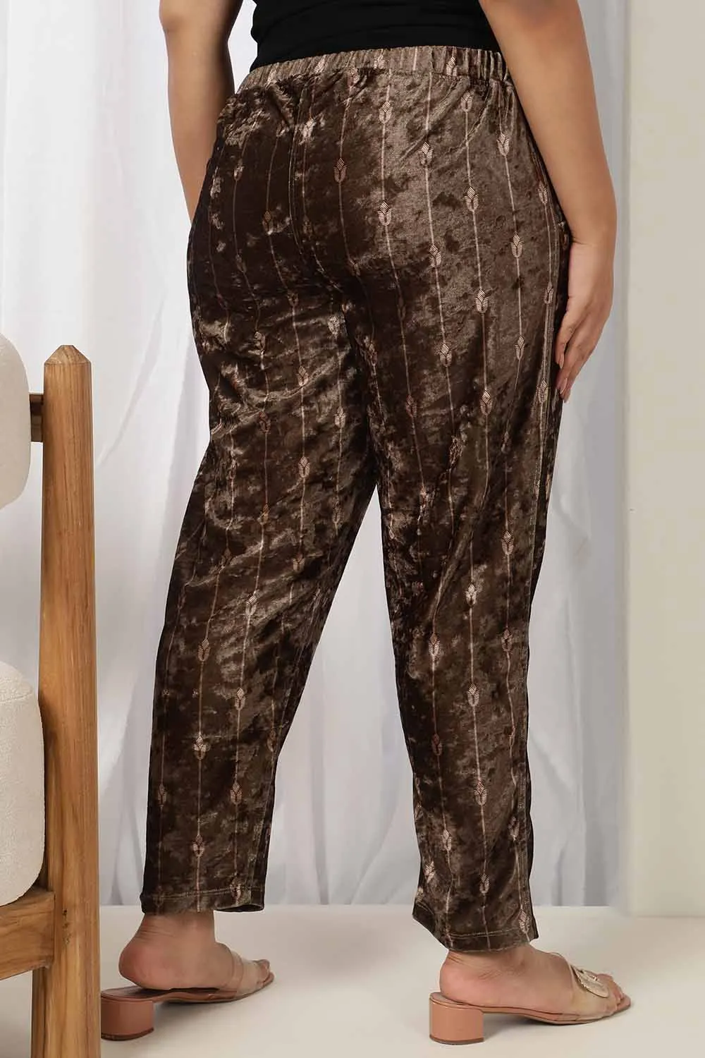 Brown Velvet Pant