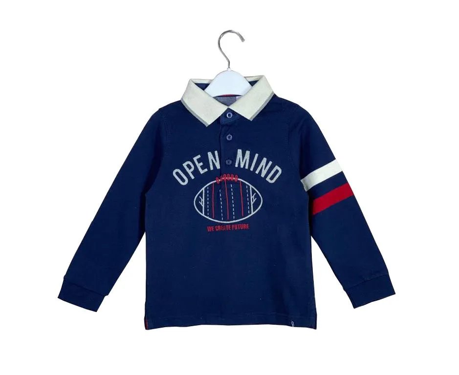 C1161 OKA Open Mind Rich Blue Sweat Polo