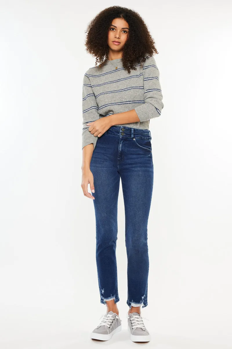 Cadence Ultra High Rise Slim Straight Leg Jeans