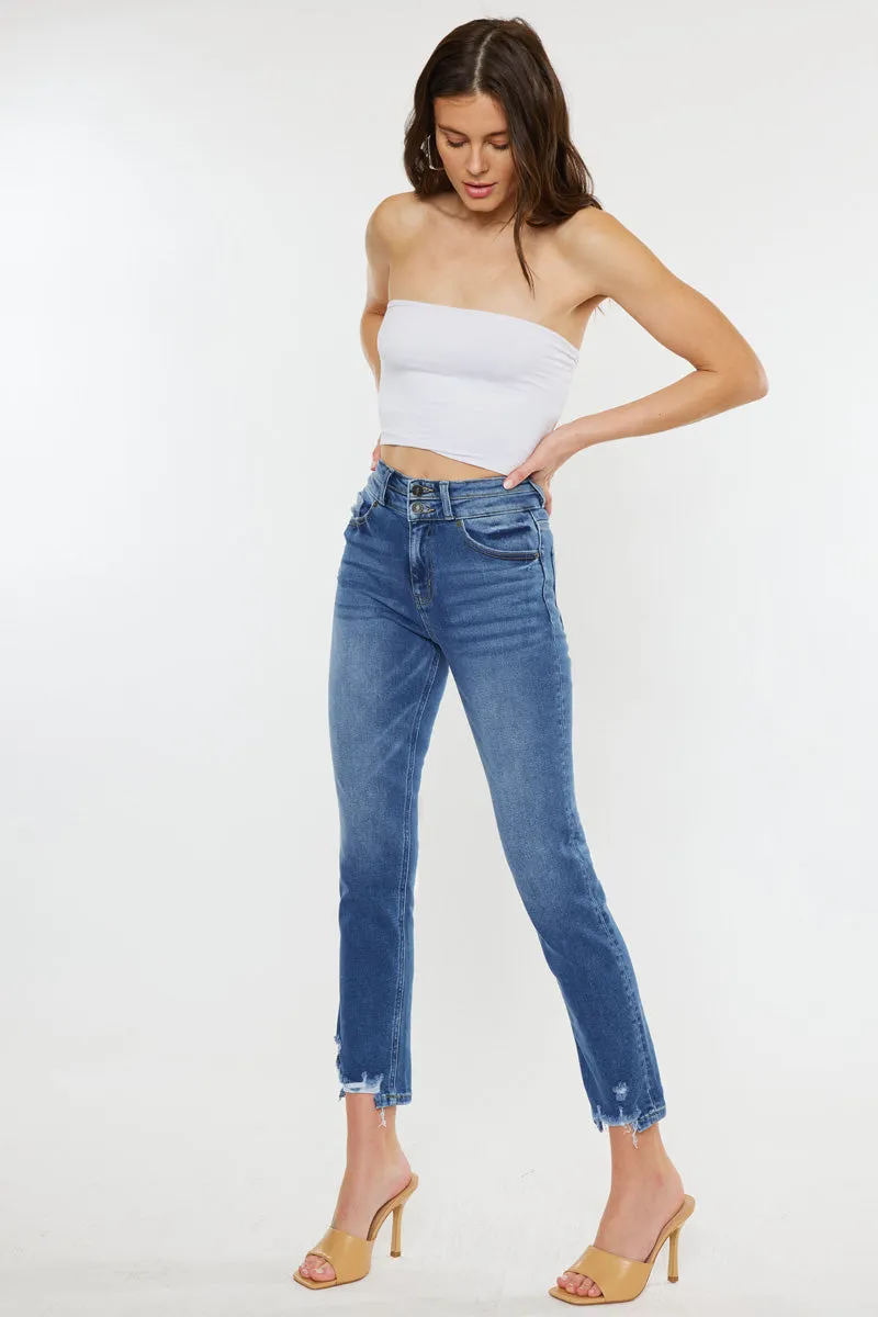 Cadence Ultra High Rise Slim Straight Leg Jeans