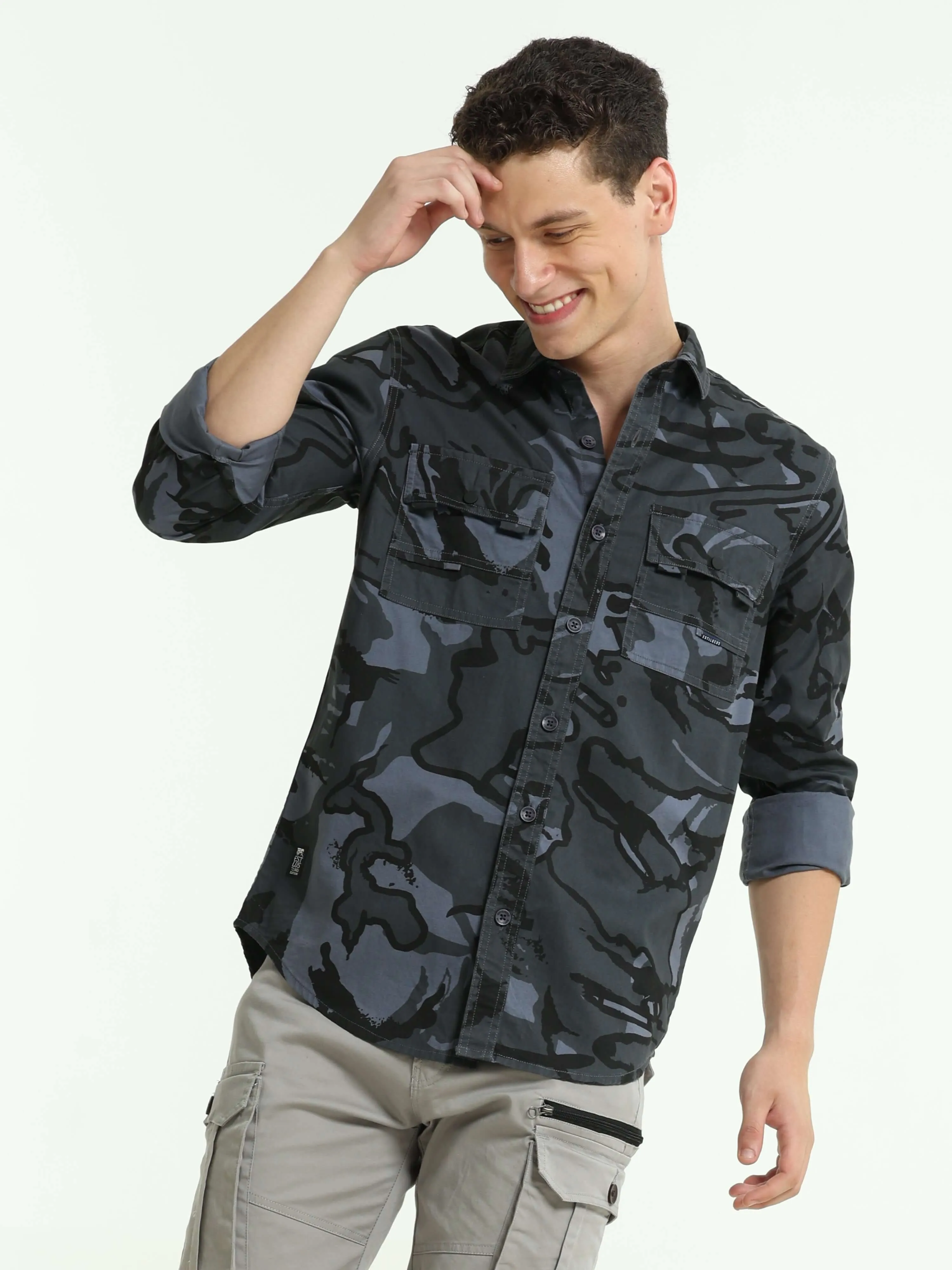 Camo Cargo navy shirt