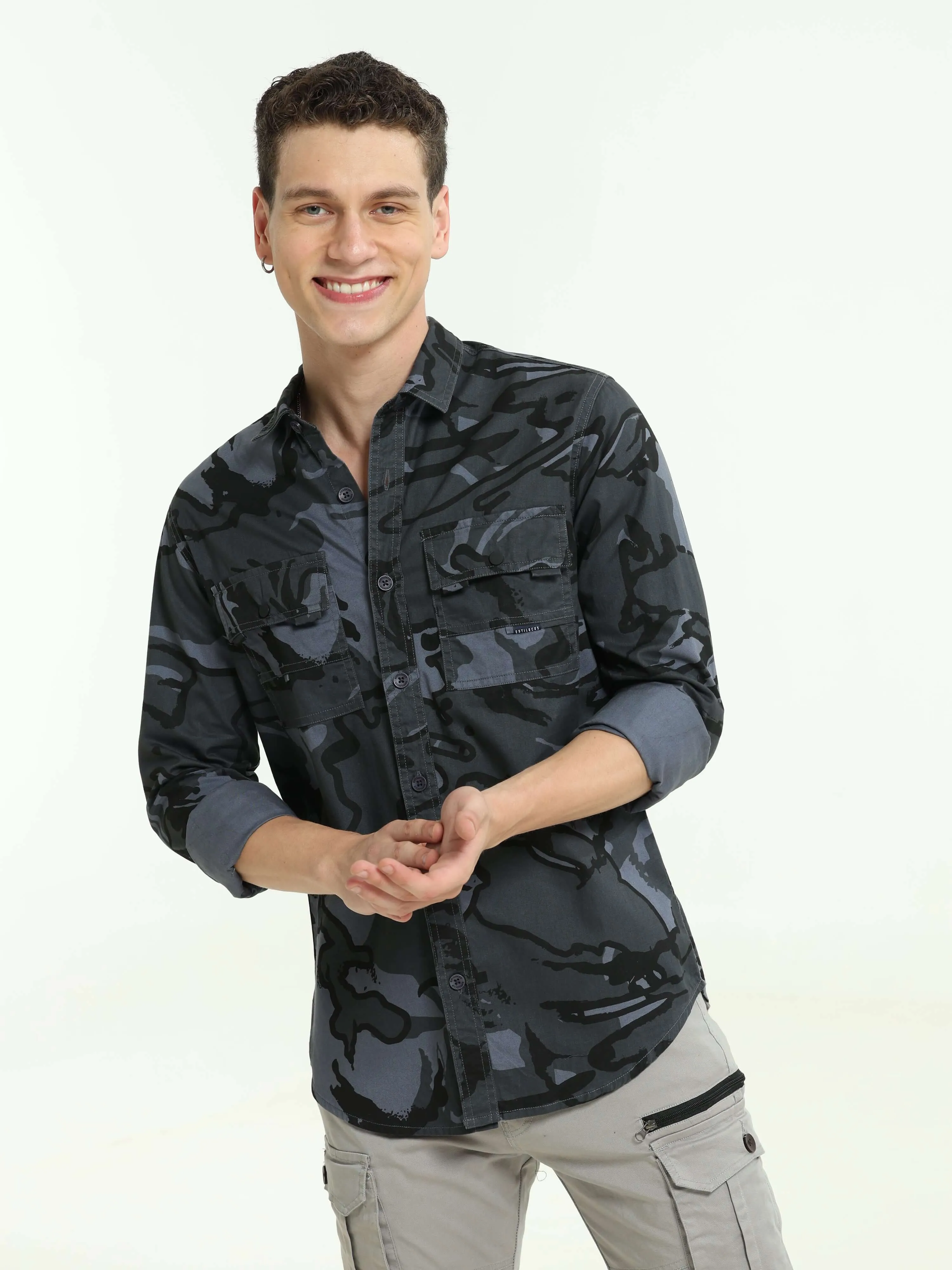 Camo Cargo navy shirt