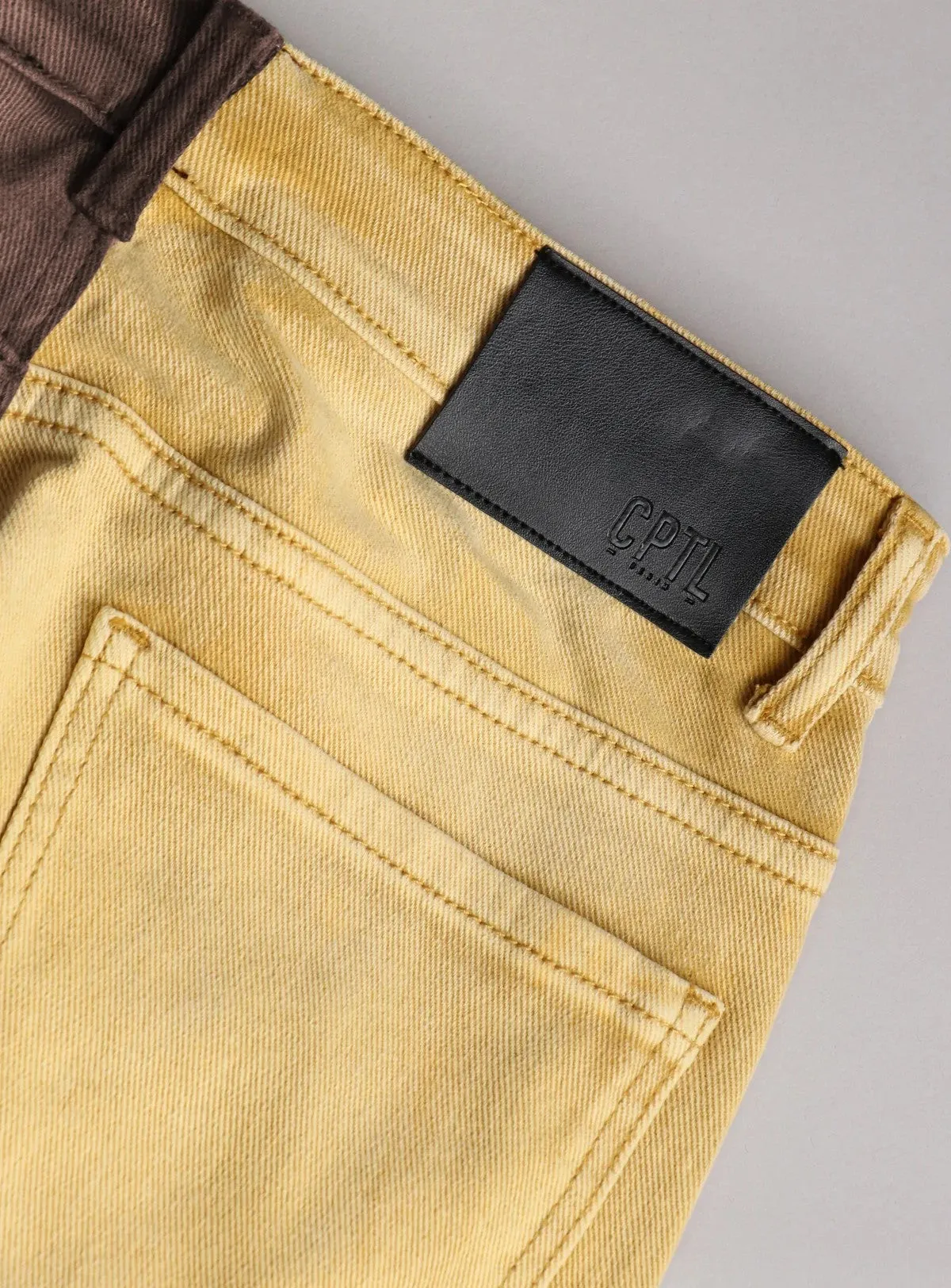 Capital Denim Jeans - Alchemy Cargo - Tan-Dark Brown Wash