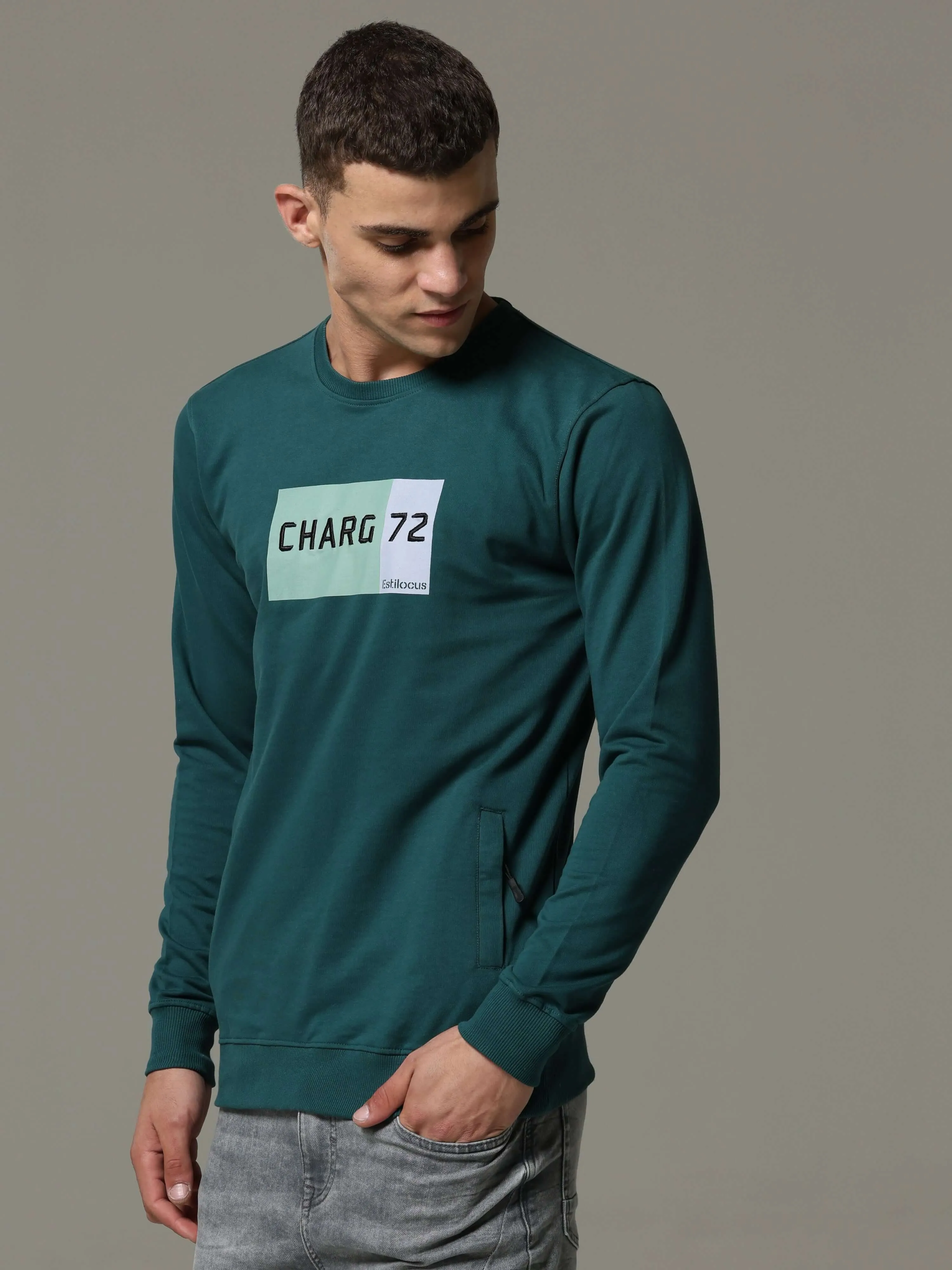 Charg Teal Sweat Shirt