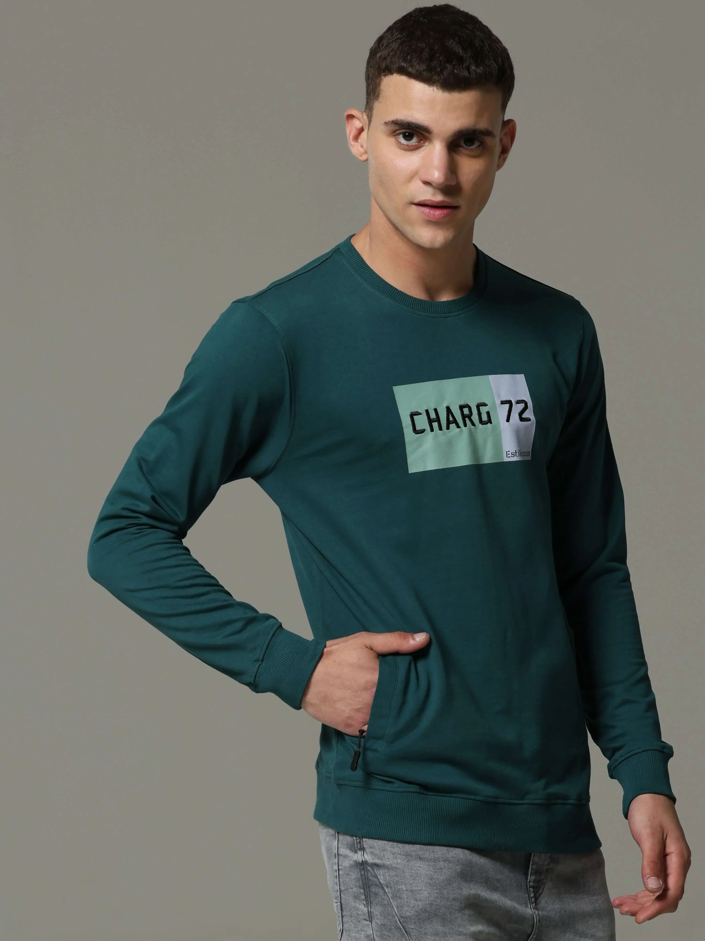 Charg Teal Sweat Shirt