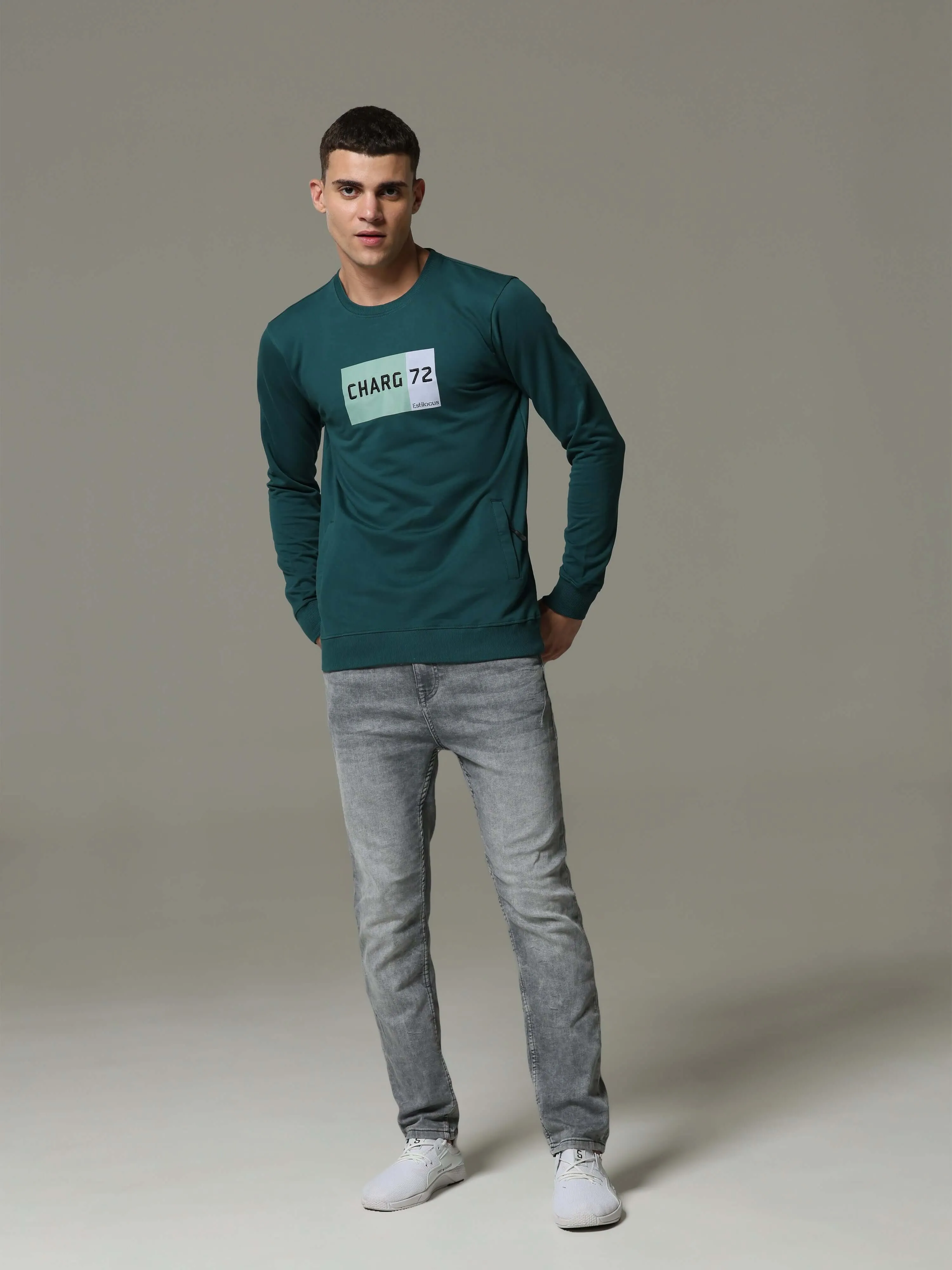 Charg Teal Sweat Shirt