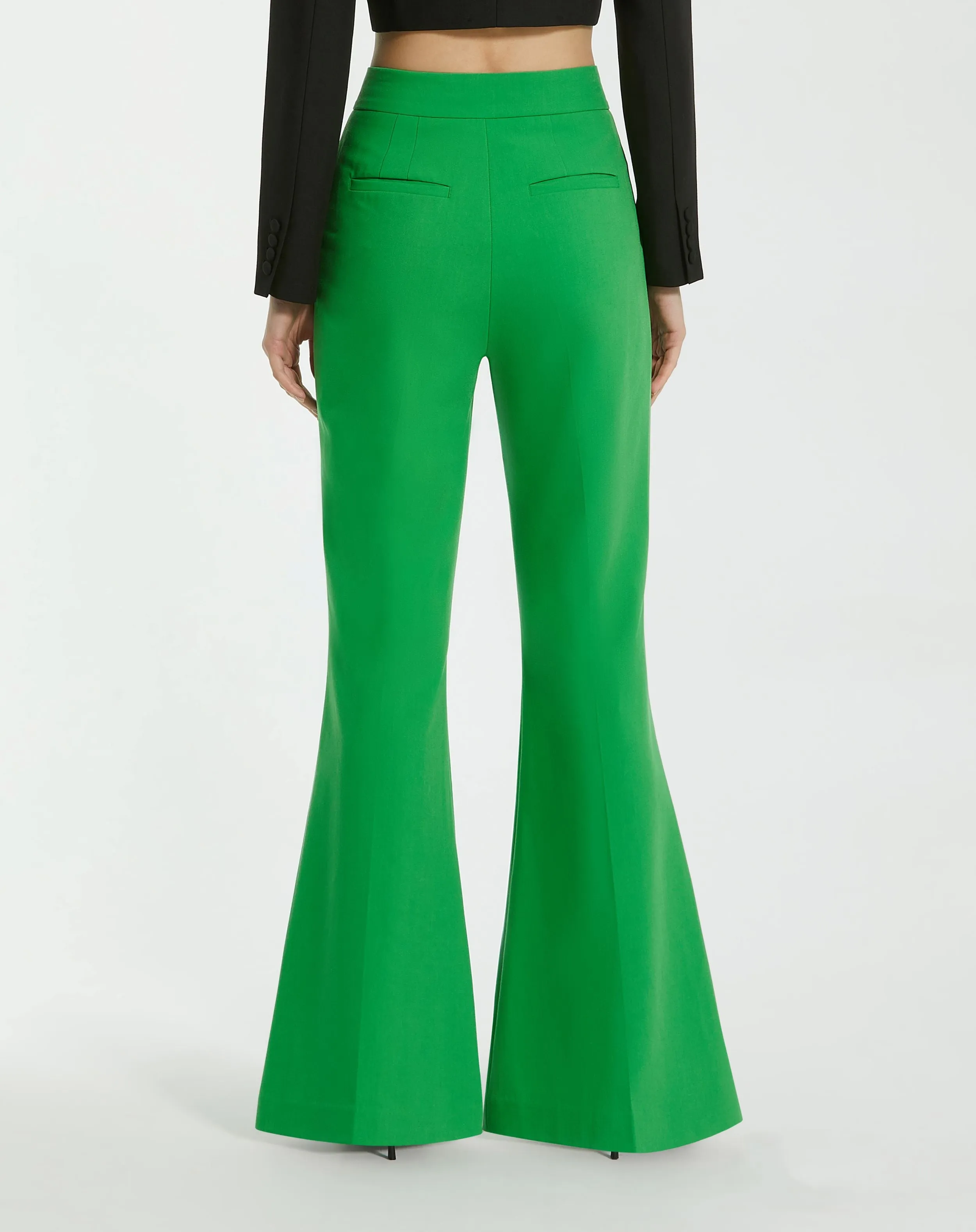 Classic Crepe Flared Leg Trouser Pant