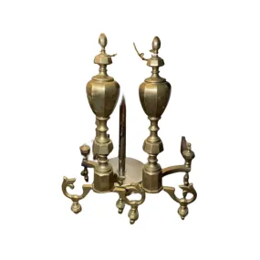 Continental Style Brass Andirons