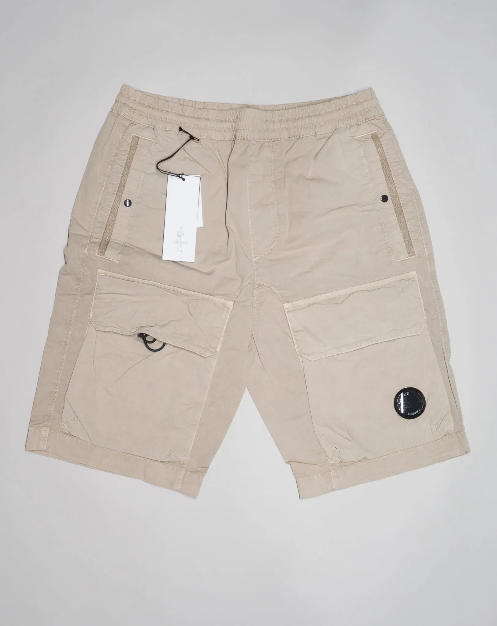 C.P. Company Twill Stretch Cargo Shorts / Cobblestone