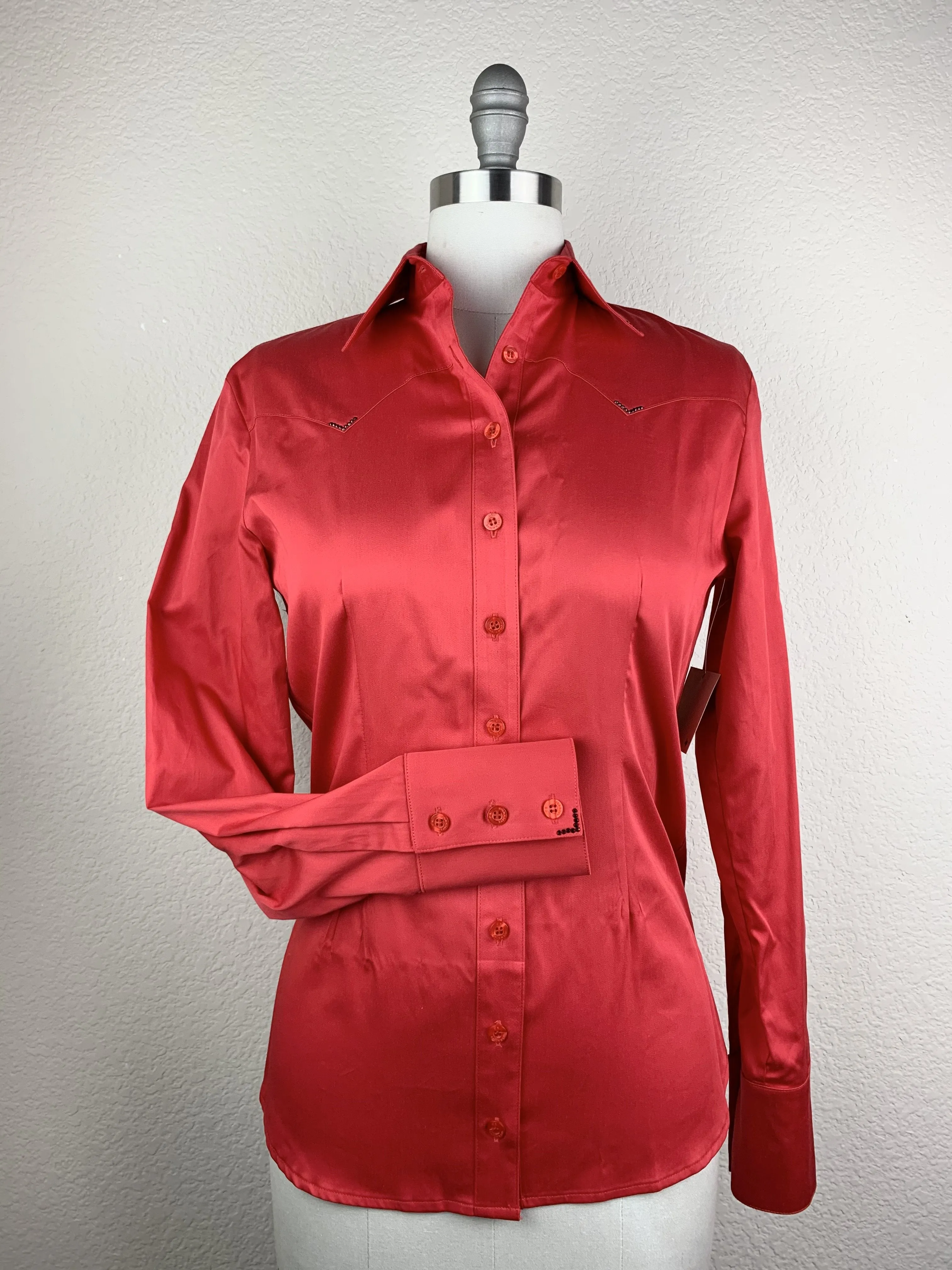 CR Western Pro Bright Red Stretch Cotton Sateen