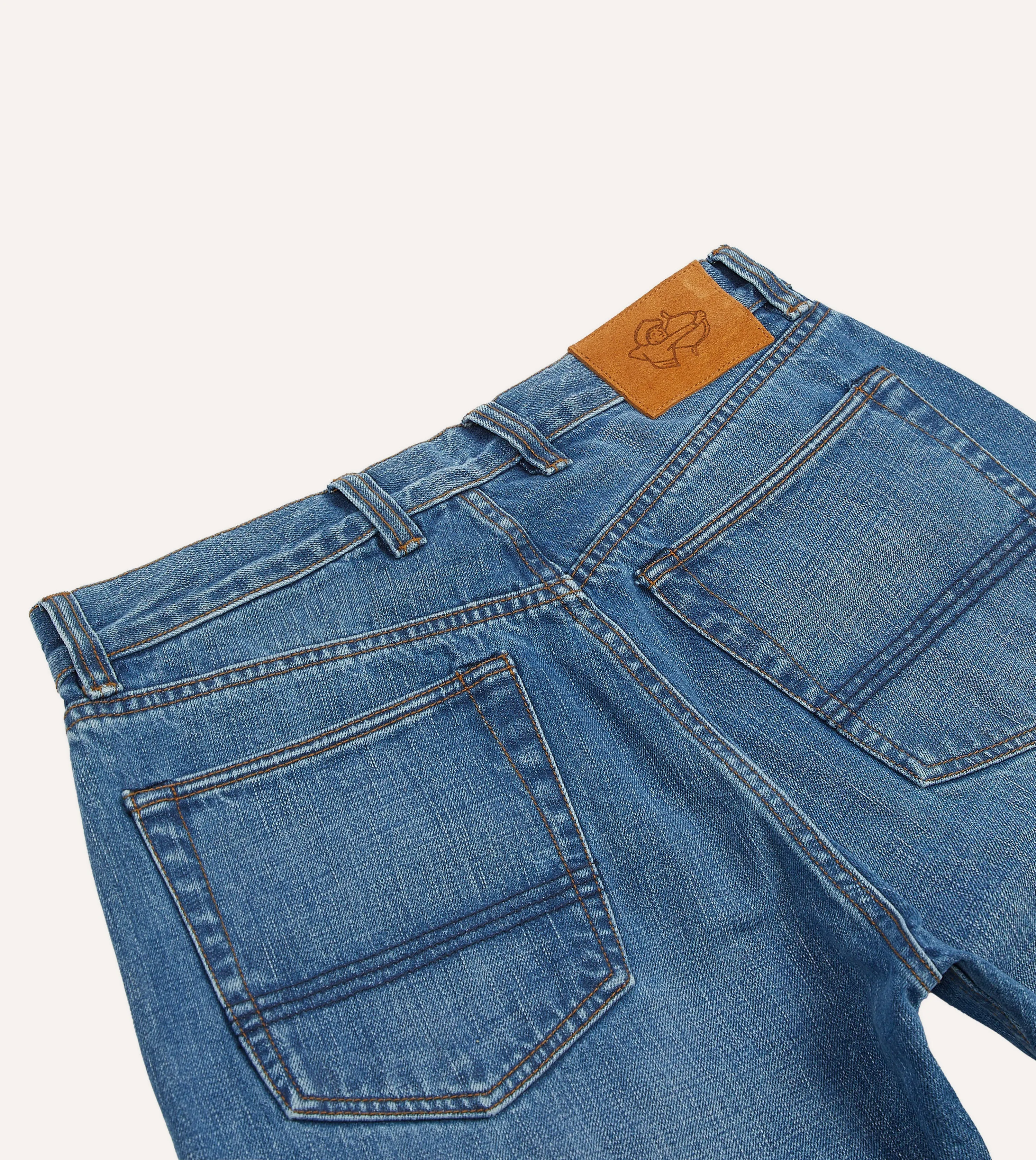 Custom Wash 14.2oz Japanese Selvedge Denim Five-Pocket Jeans