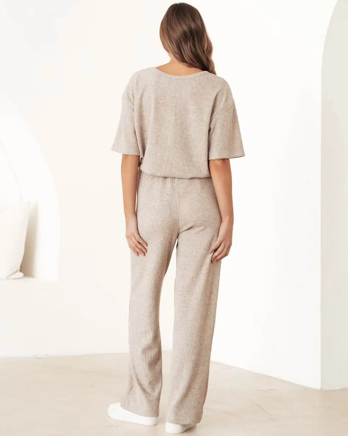 Daciana Knit Pants Beige