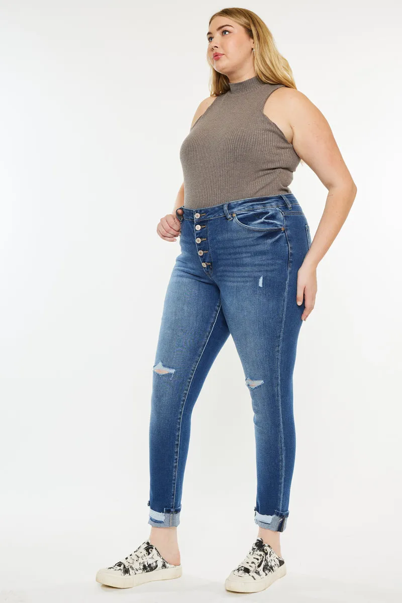 Dorah High Rise Ankle Skinny Jeans (Plus Size)