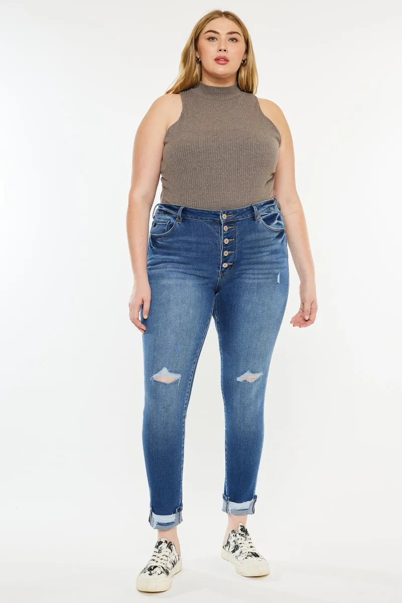 Dorah High Rise Ankle Skinny Jeans (Plus Size)