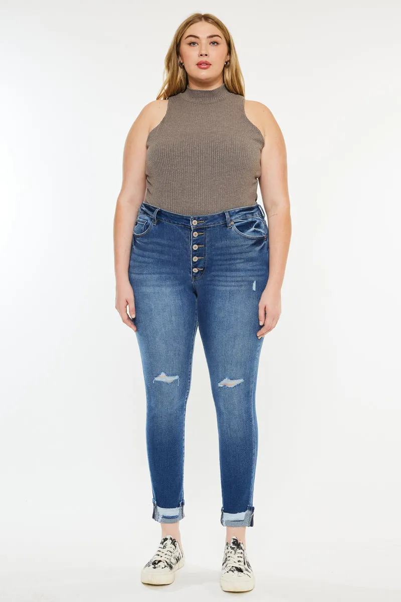 Dorah High Rise Ankle Skinny Jeans (Plus Size)