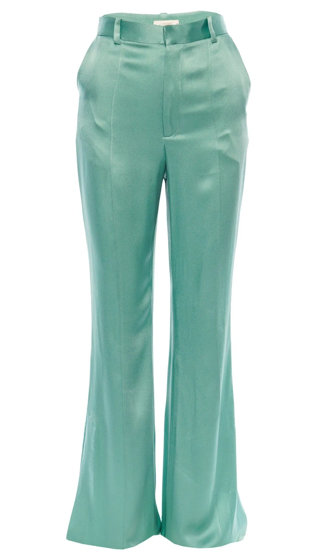 Doubleface Satin High Waisted Flare Leg Pant