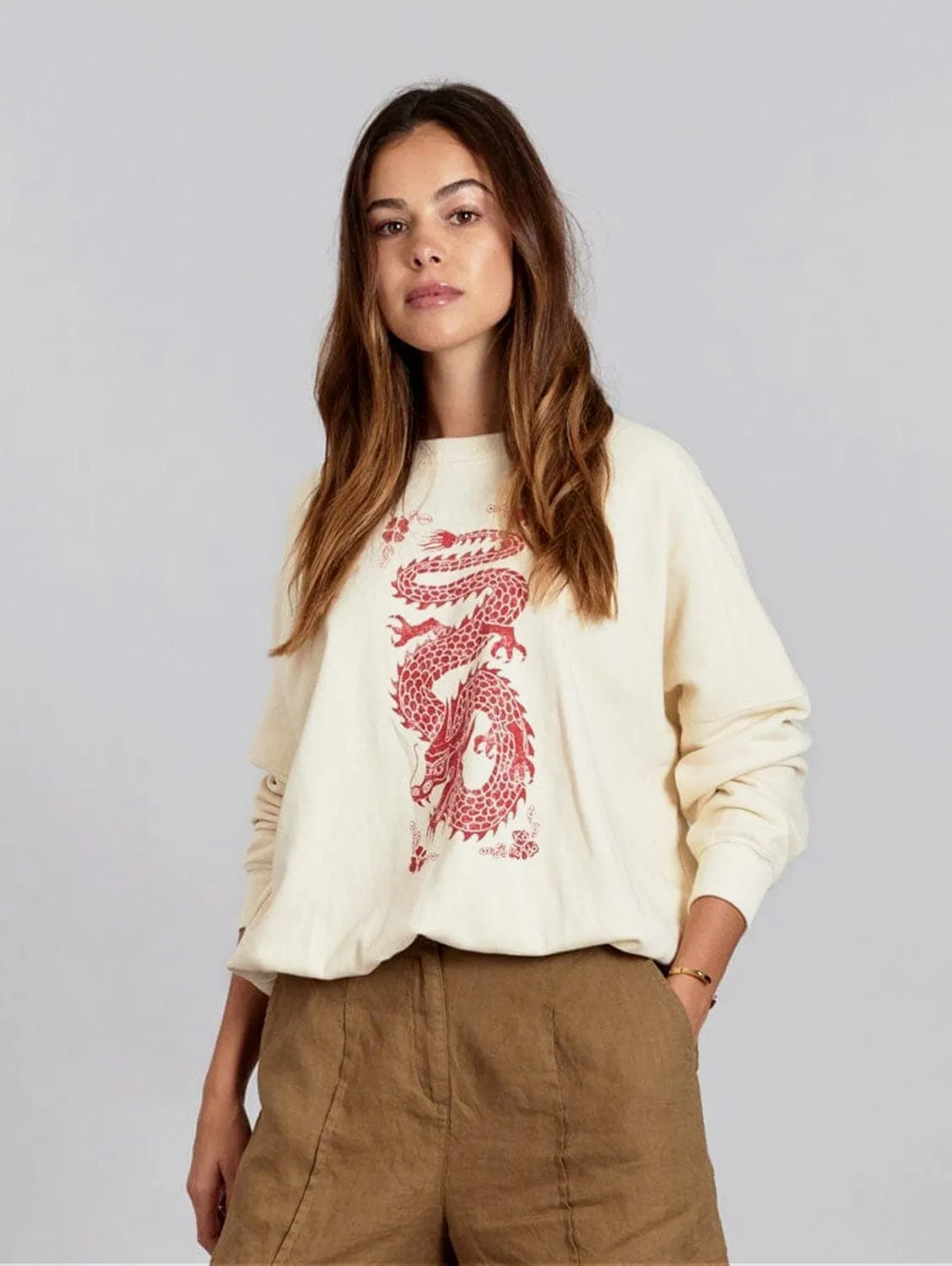 Dragon Women's Organic Cotton Sweat | Cream