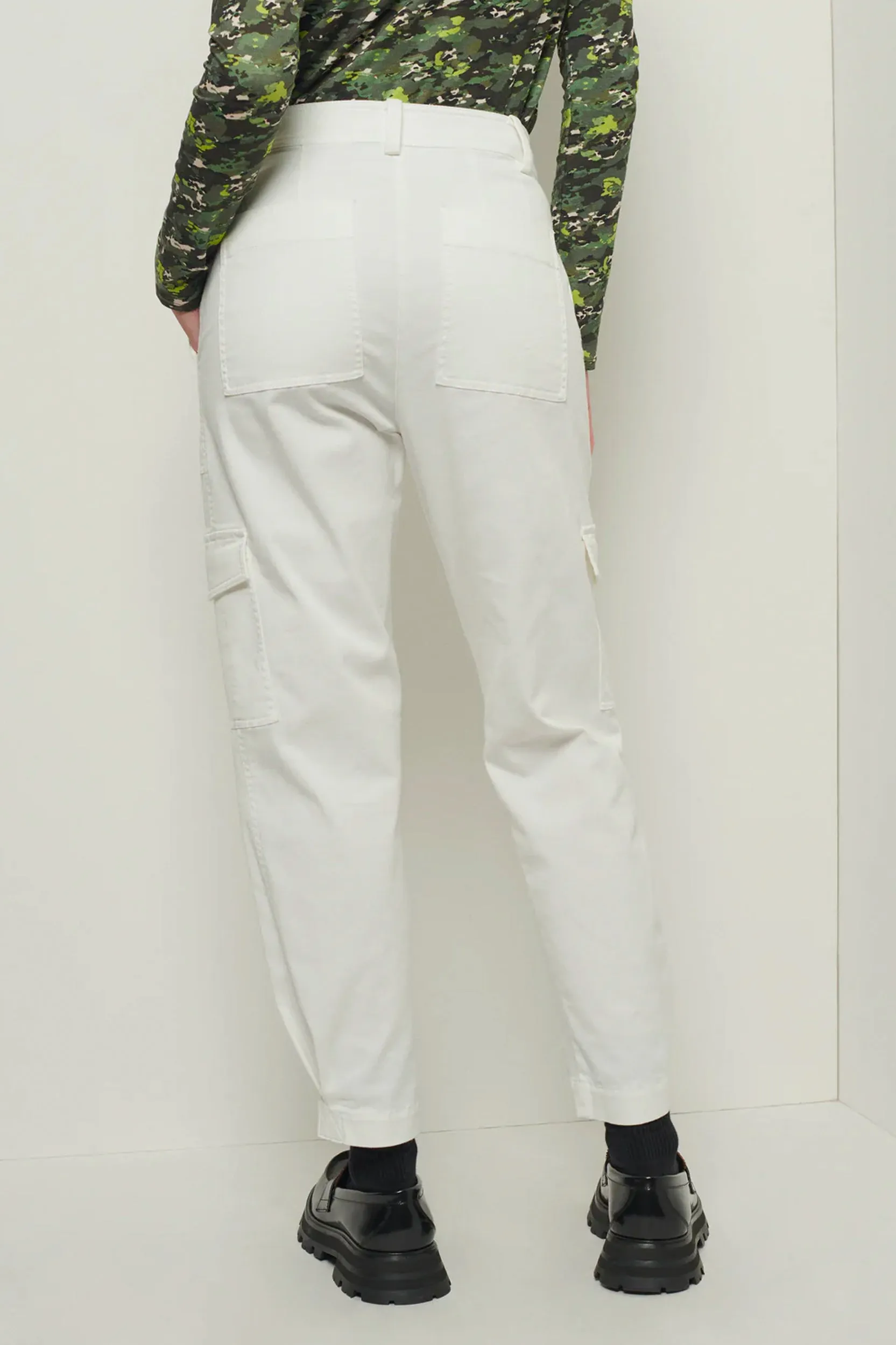 Elian Utility Pants in Washed White