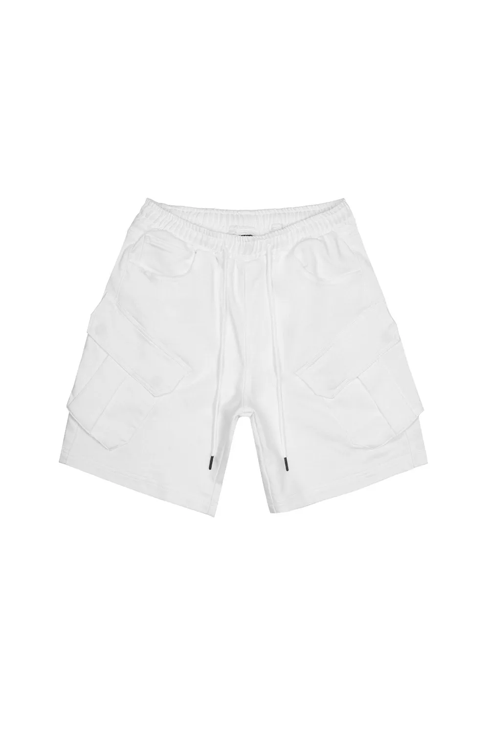 Essential Knit Twill Cargo Shorts - White