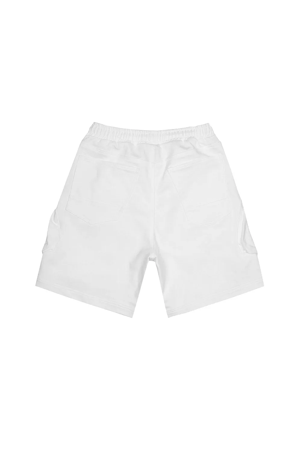 Essential Knit Twill Cargo Shorts - White