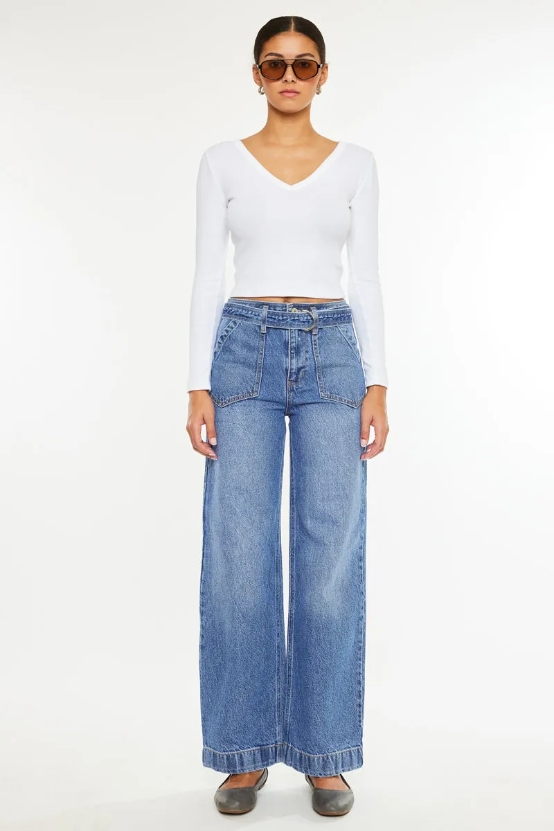 Finn Ultra High Rise Wide Fit Leg Jeans