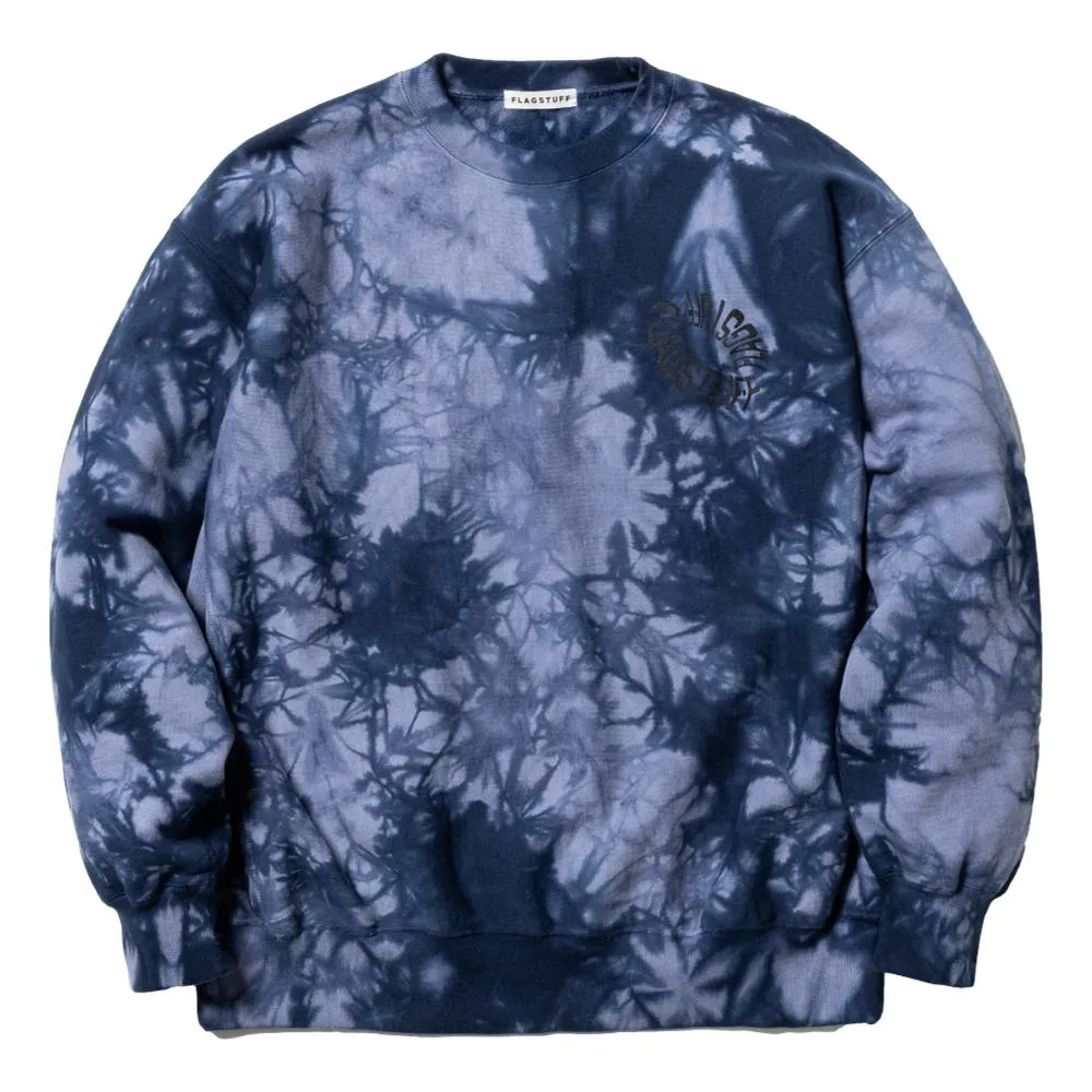 FLAGSTUFF TIE DYE SWEAT-NAVY