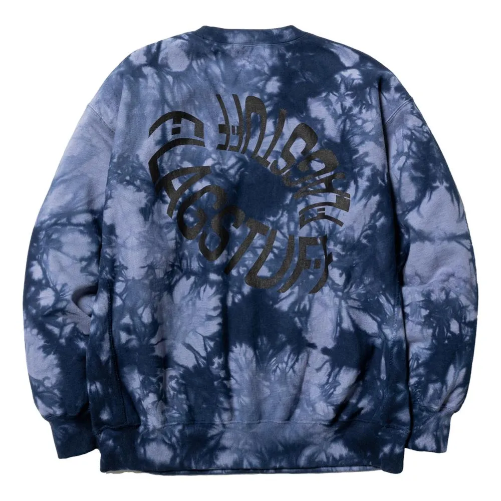 FLAGSTUFF TIE DYE SWEAT-NAVY