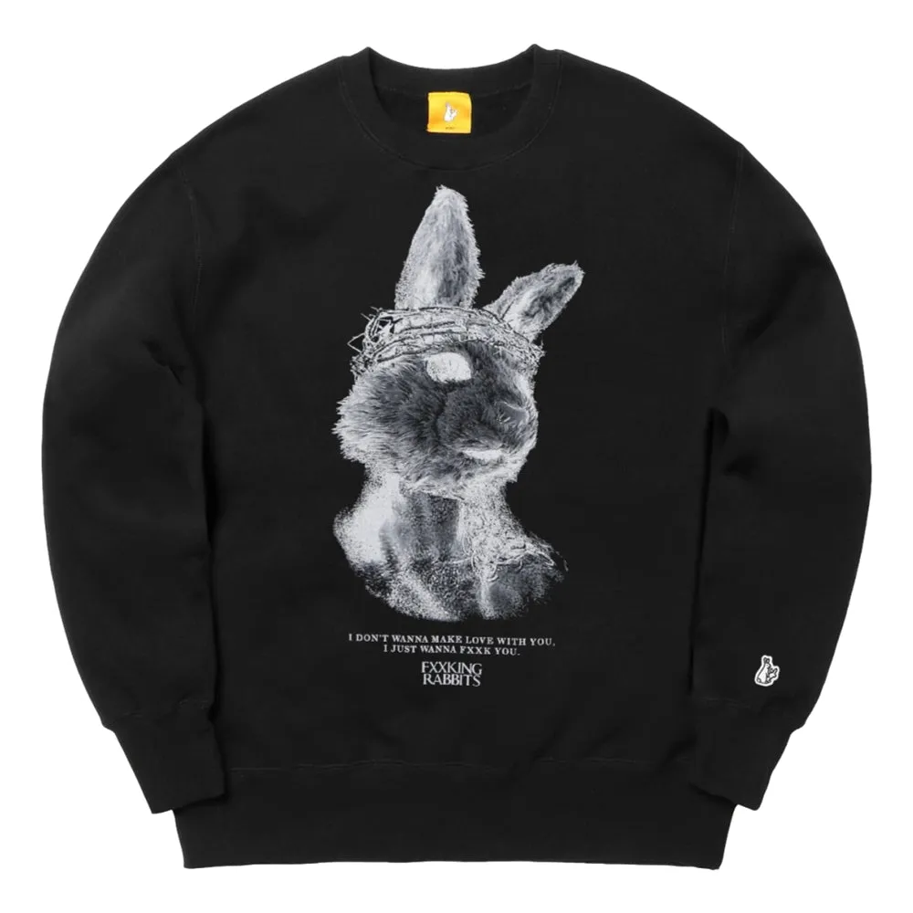 #FR2 RABBIT JESUS SWEAT SHIRT-BLACK