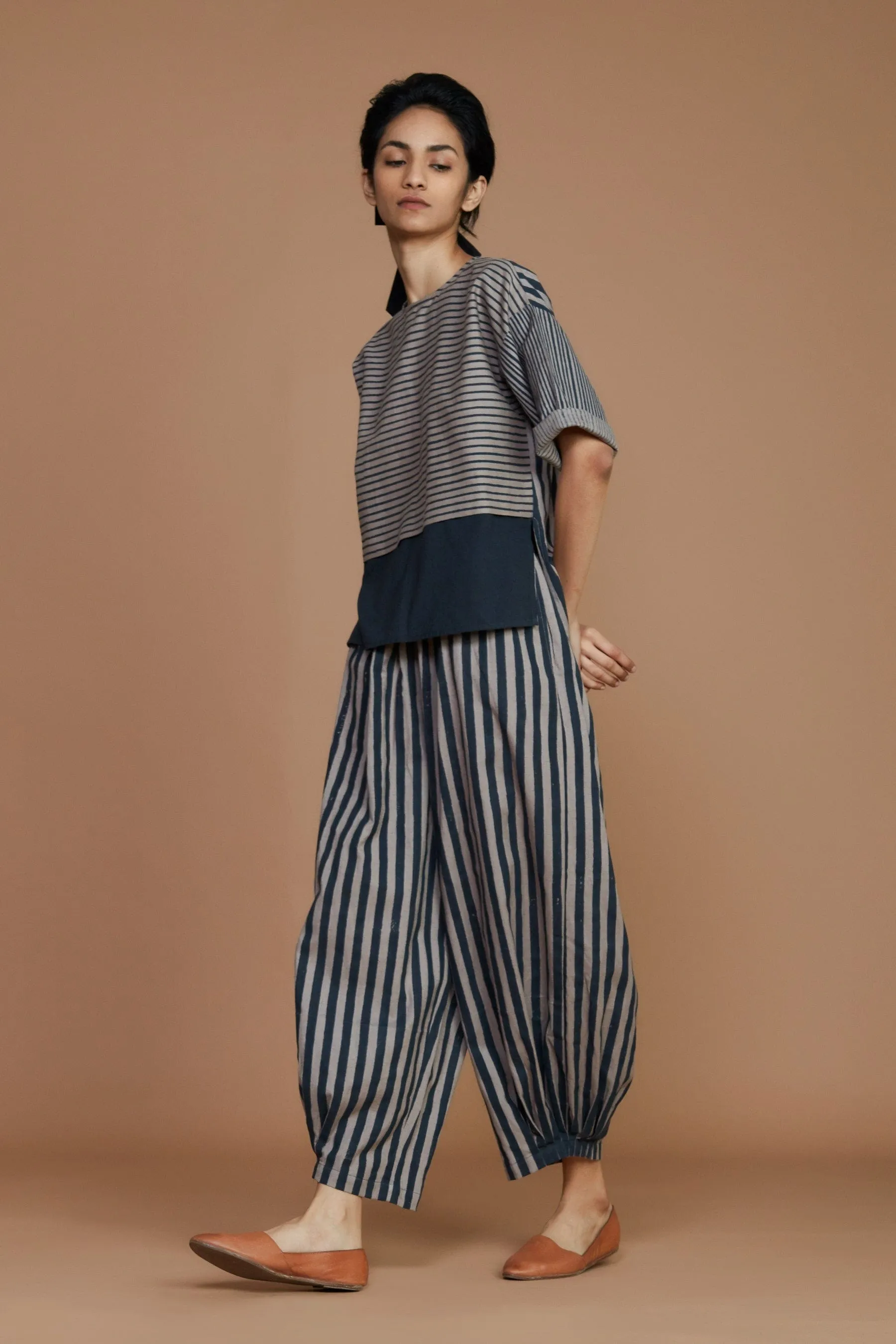 Grey with Charcoal Striped NHera Pants